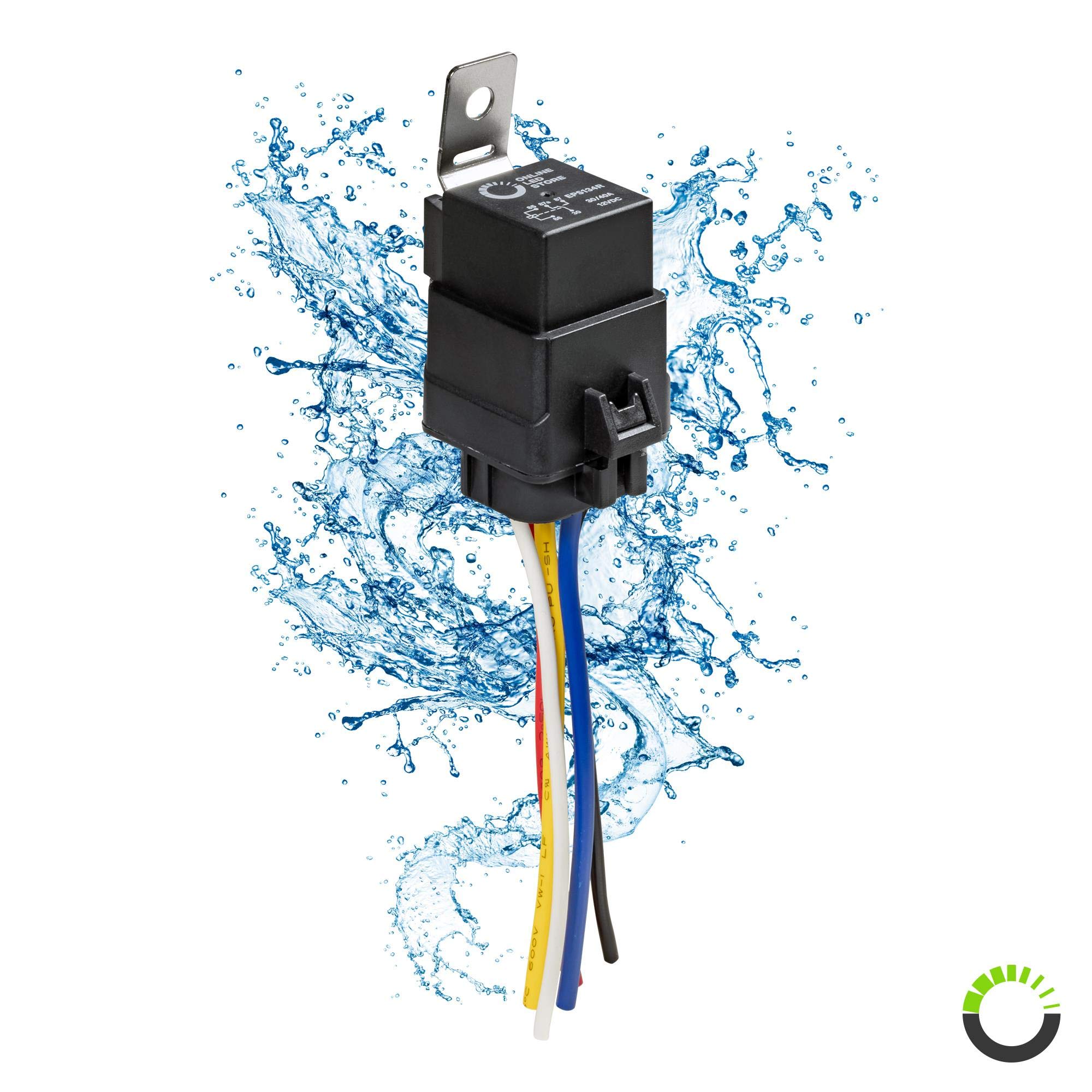 1 Pack 5Pin 12V Bosch Style Waterproof Relay Kit [Harness Socket] [12