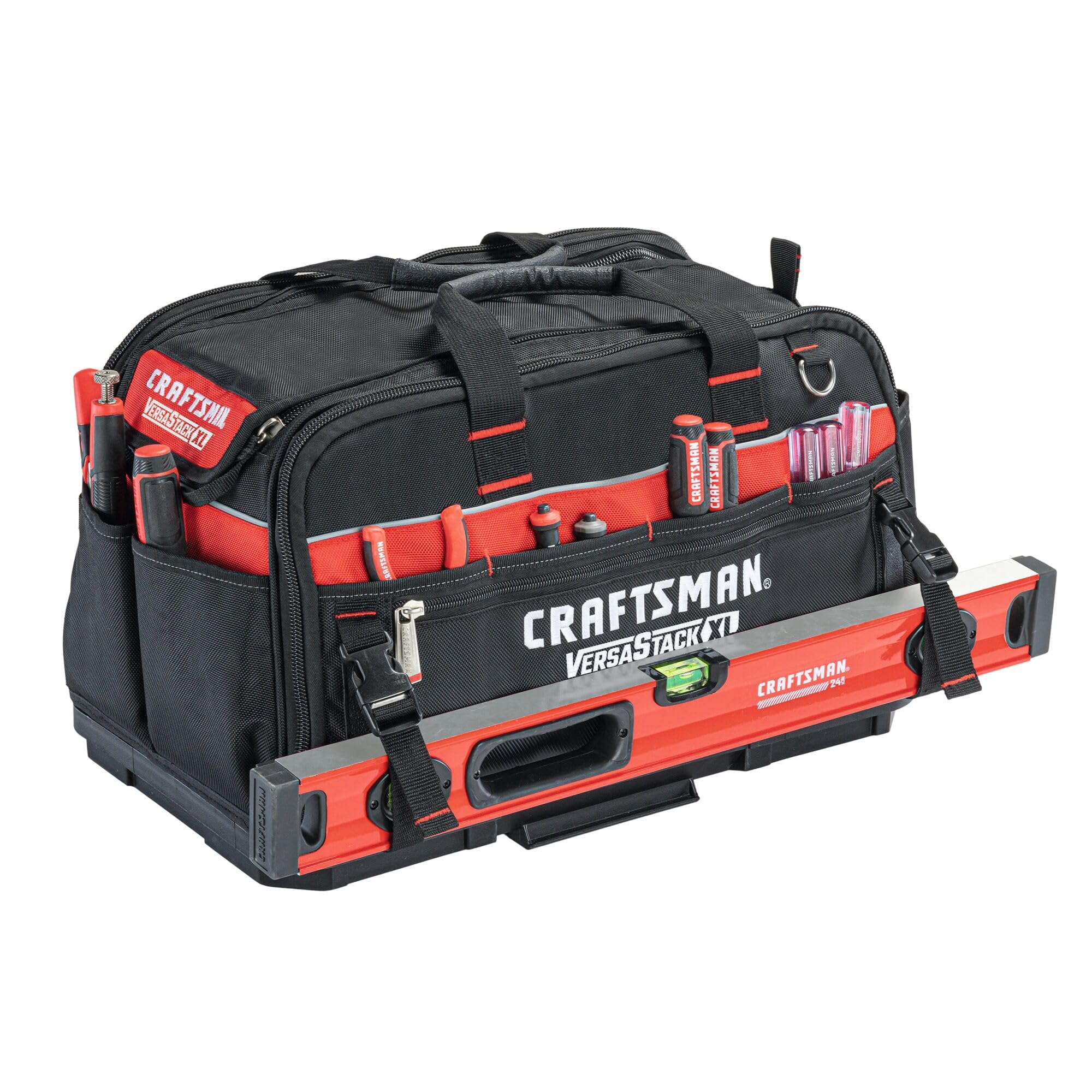 CRAFTSMAN TRADESTACK torba na narzędzia, 57 cm, trwały poliester, czarno-czerwona (CMST21450)