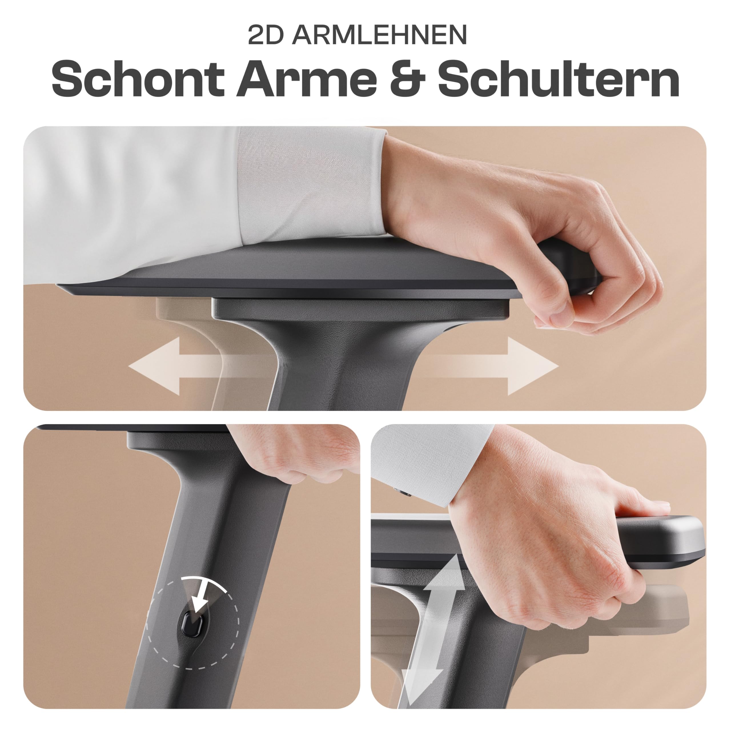 Galahad Bürostuhl Ergonomisch [VERGLEICHSIEGER] Drehstuhl 150kg | Schreibtischstuhl Ergonomisch | Komfortabler Gaming Stuhl | Bürostuhl Testsieger für höchsten Komfort und Ergonomie