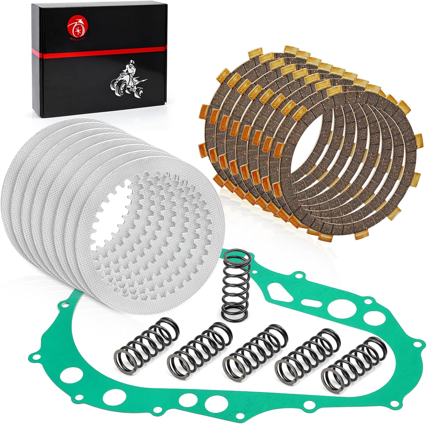 MOTO1988 Clutch Kit & Heavy Duty Springs Gasket Compatible with Suzuki Quadsport Z400 LTZ 400 LTZ400 2003-2008 KFX400 2005-2006 Compatible with Arctic Cat DVX 400 2004–2008
