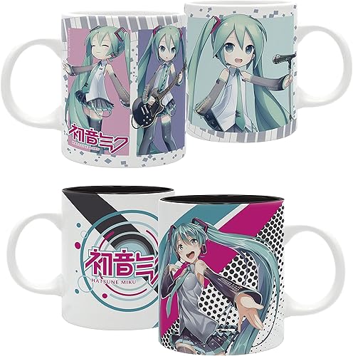 ABYSTYLE Hatsune Miku - Taza de té de cerámica individual, 11 onzas, regalo esencial para el hogar y la cocina