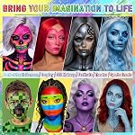 UCANBE Montmartre 20 Colors Face Body Paint Kit - Oil Based Face Painting Palette with Setting Powder & 10 Brushes, Smudge-Proof SFX Makeup Kit for Halloween Costume Cosplay Party Festival Stage Art