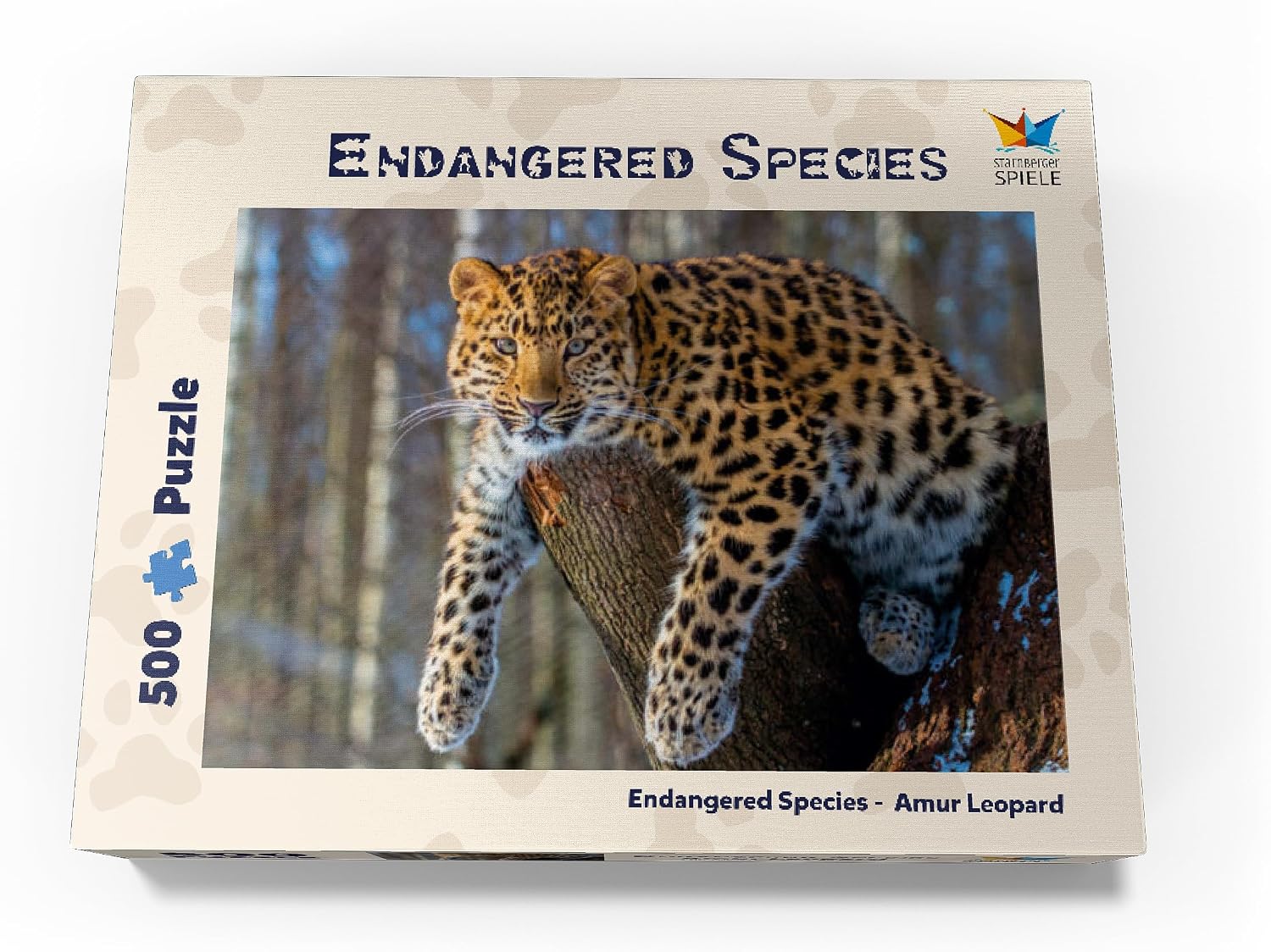 MyPuzzle Endangered Species: Amur Leopard - Premium 500 Piece Jigsaw Puzzle for Adults
