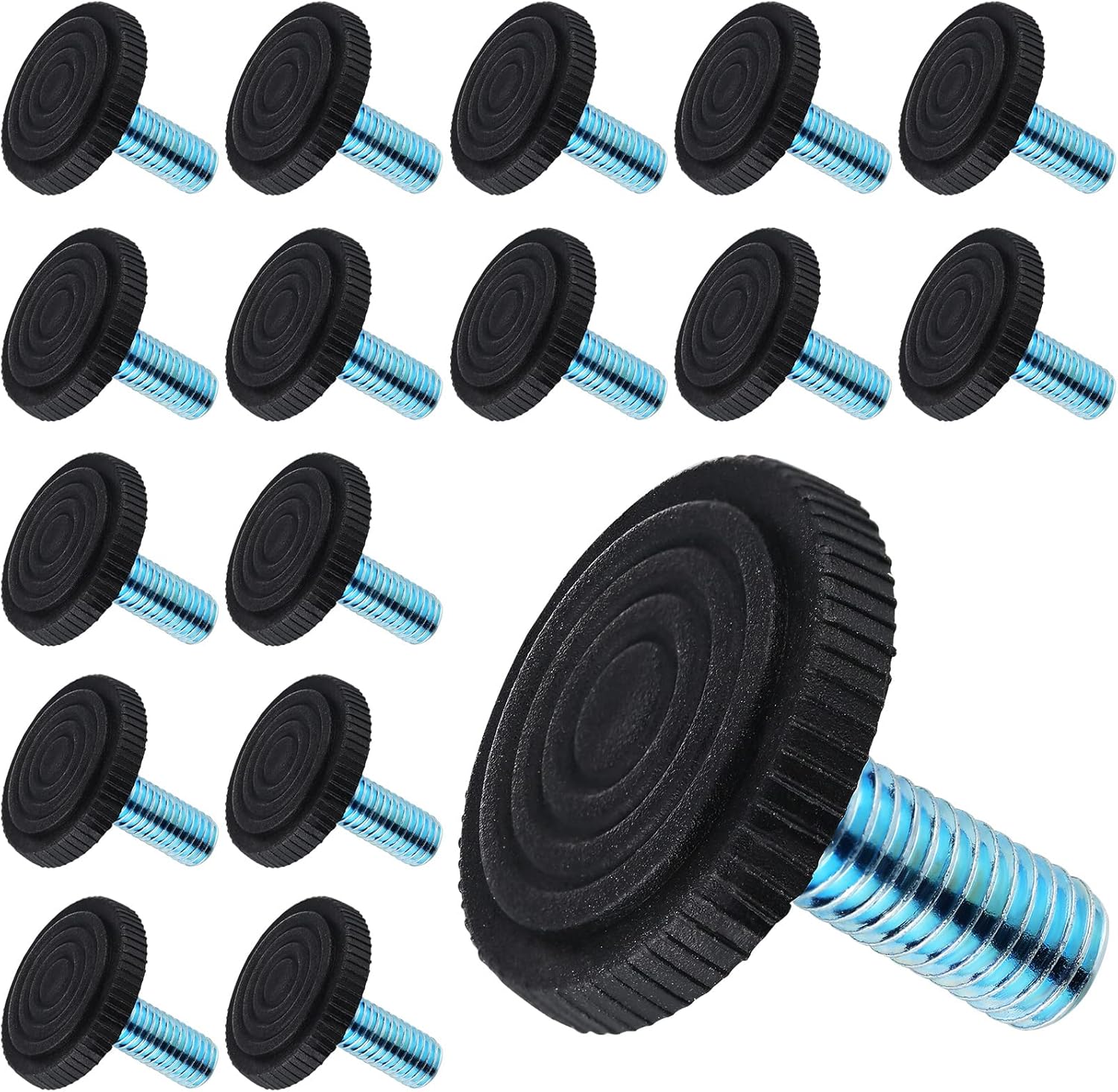 Jetec 20 Piece M8 Adjustable Table Levelers Chair Levelers Furniture Levelers Carbon