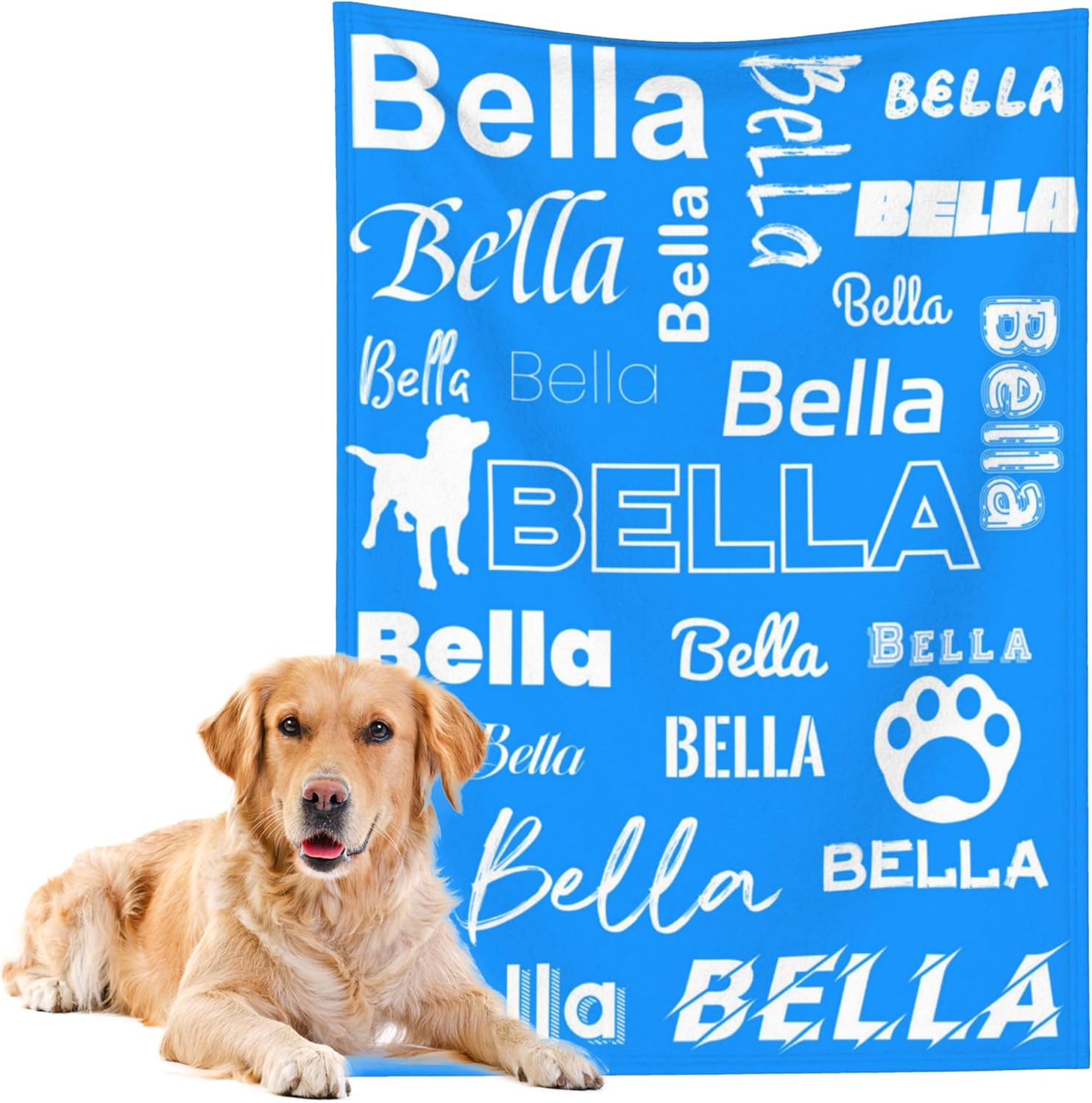 Personalized Dog Blankets with Name, Customized Dog Blanket for Small