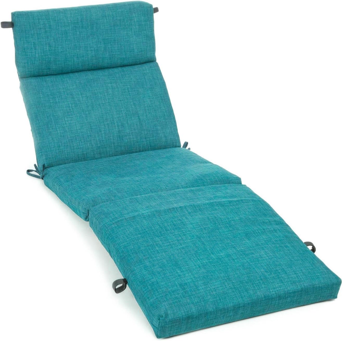 Blazing Needles Indoor/Outdoor Chaise Lounge Cushion, 1 Count (Pack of 1), Aqua Blue