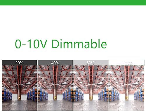 Miniatura 6 de Xapolu Luz LED de 2 pies para tienda de bahía alta, 165 W, 22275 lm (560 W Eqv. MHHPS), 4000 K 0-10 V regulable lineal de alta bahía para almacén de