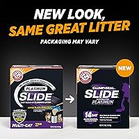 Vista 2 de Arm & Hammer Platinum Slide Easy Clean-Up Clumping Cat Litter - Litera para gatos de fácil limpieza, multigato, 37 libras