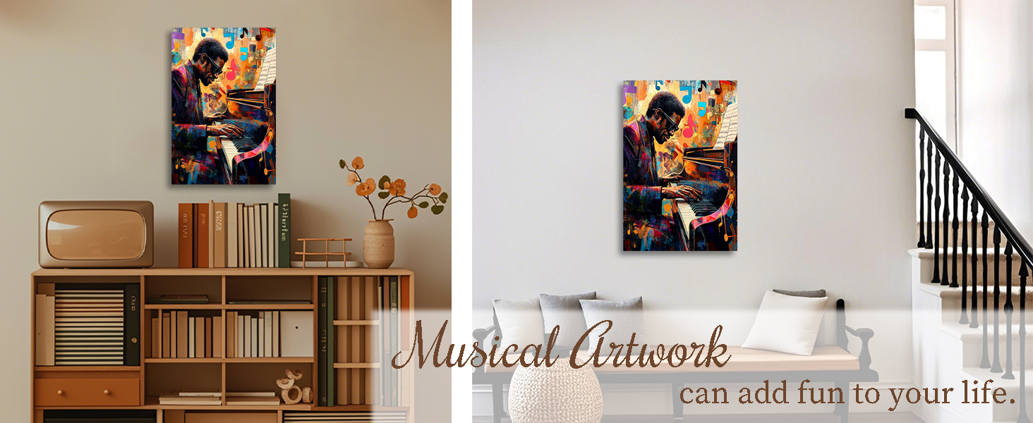 Amazon.com: XLMDYYSW Black Jazz Wall Art Abstract Black Culture