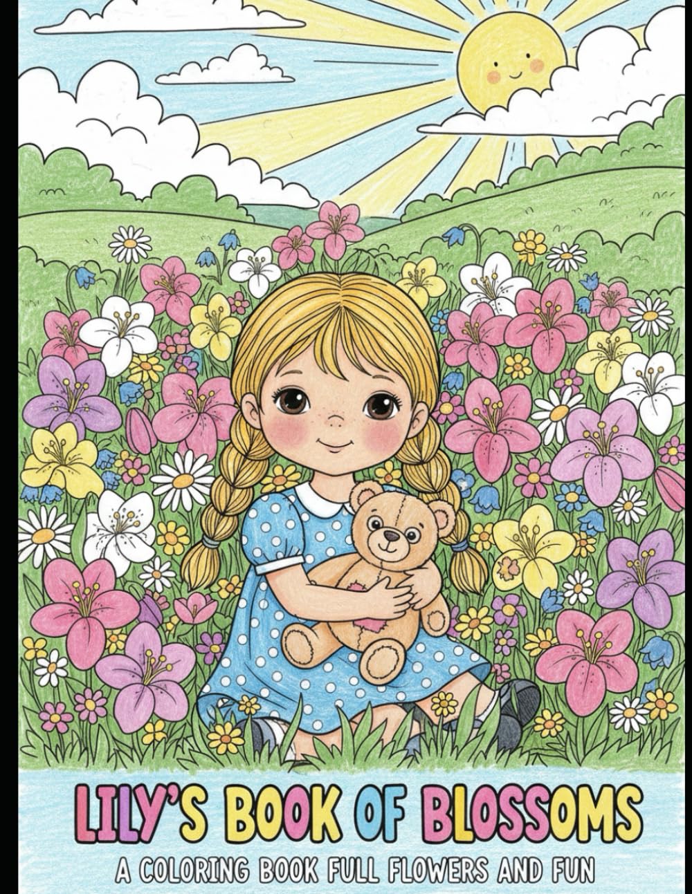 Lily's Book of Blossoms: A Flower-Themed Coloring Book for Kids (Solyn and Friends)