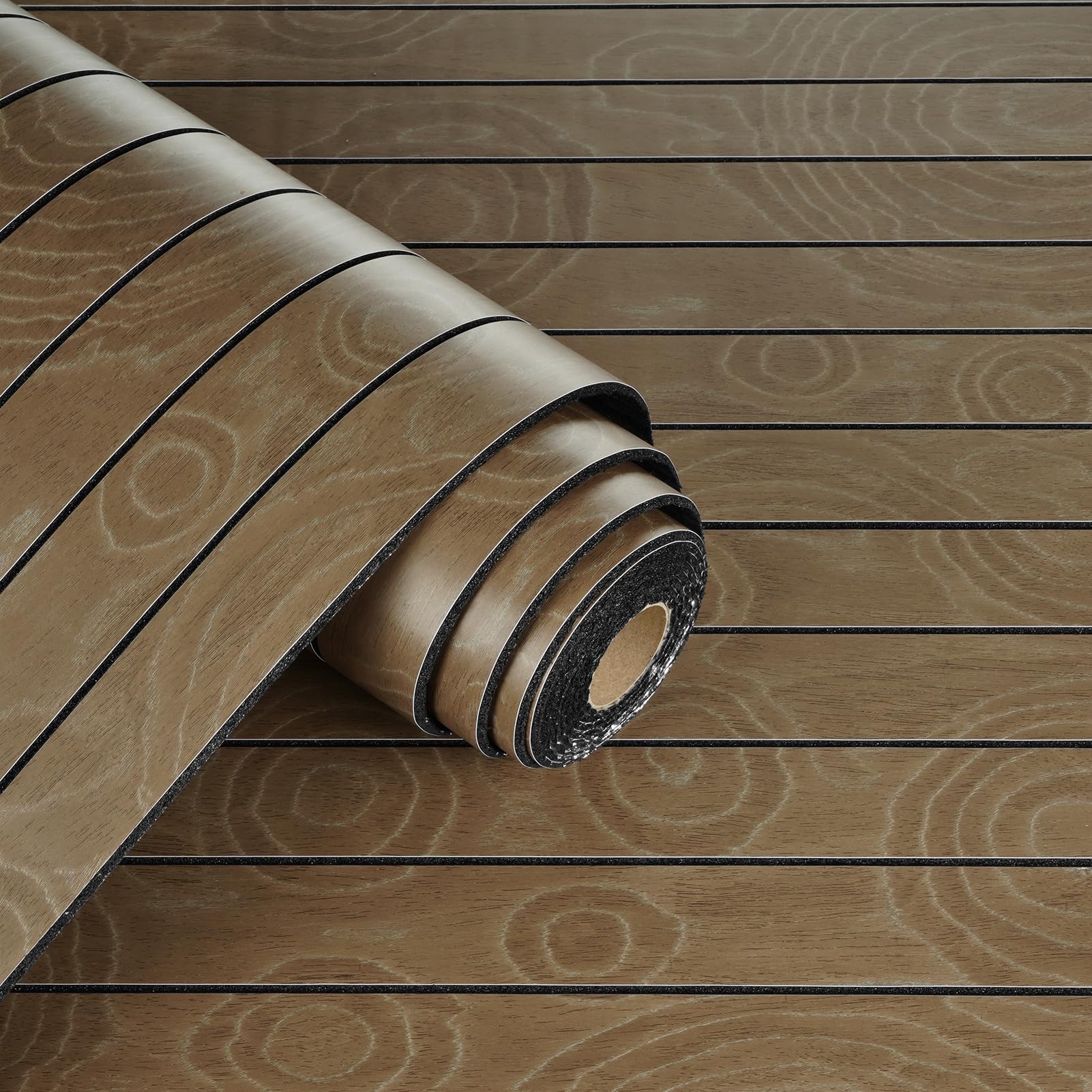 Paneles de pared de listones de madera sintética 3D de color