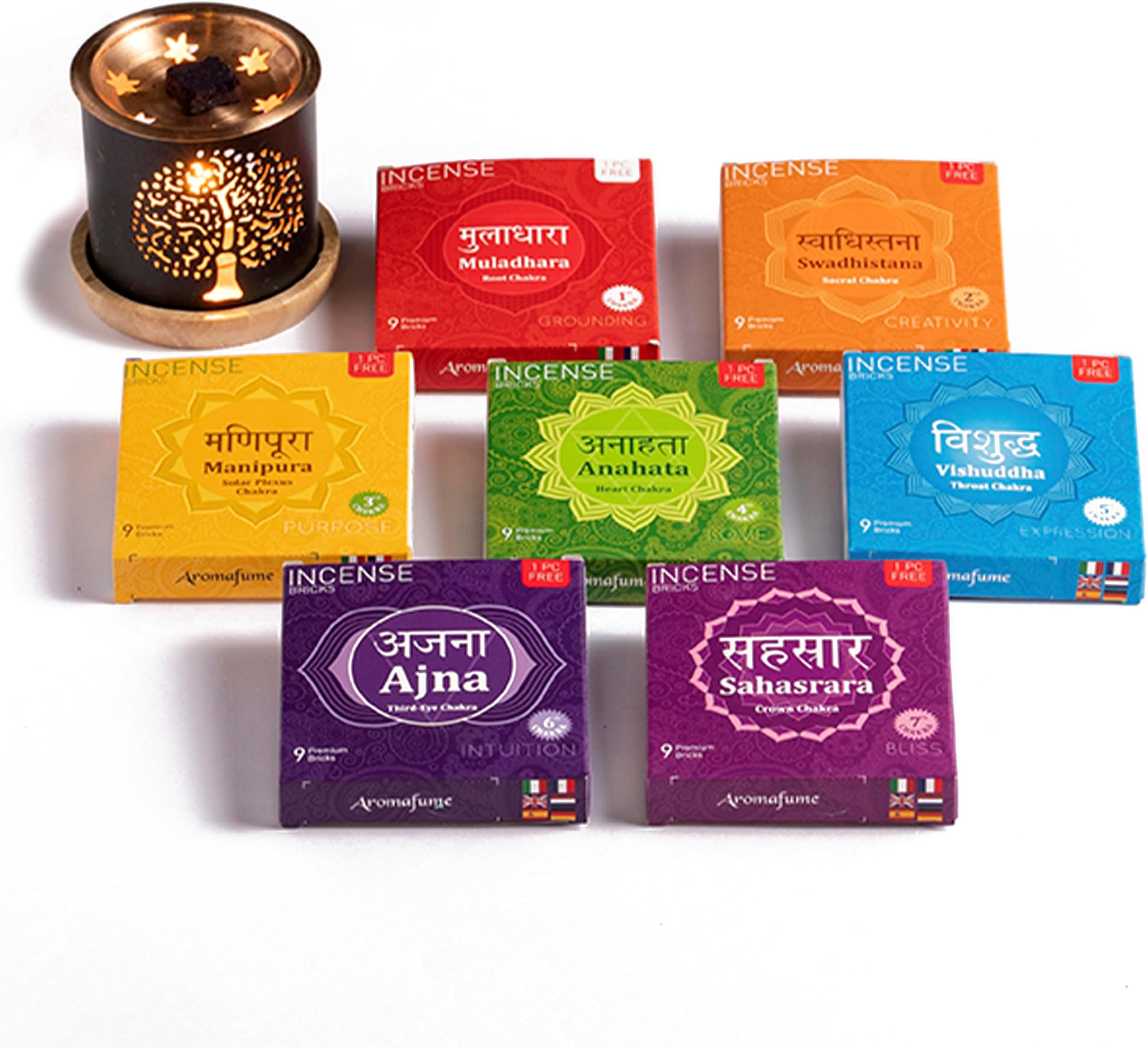 Aromafume 7 Chakra Incense Bricks (Assorted Mega Set)