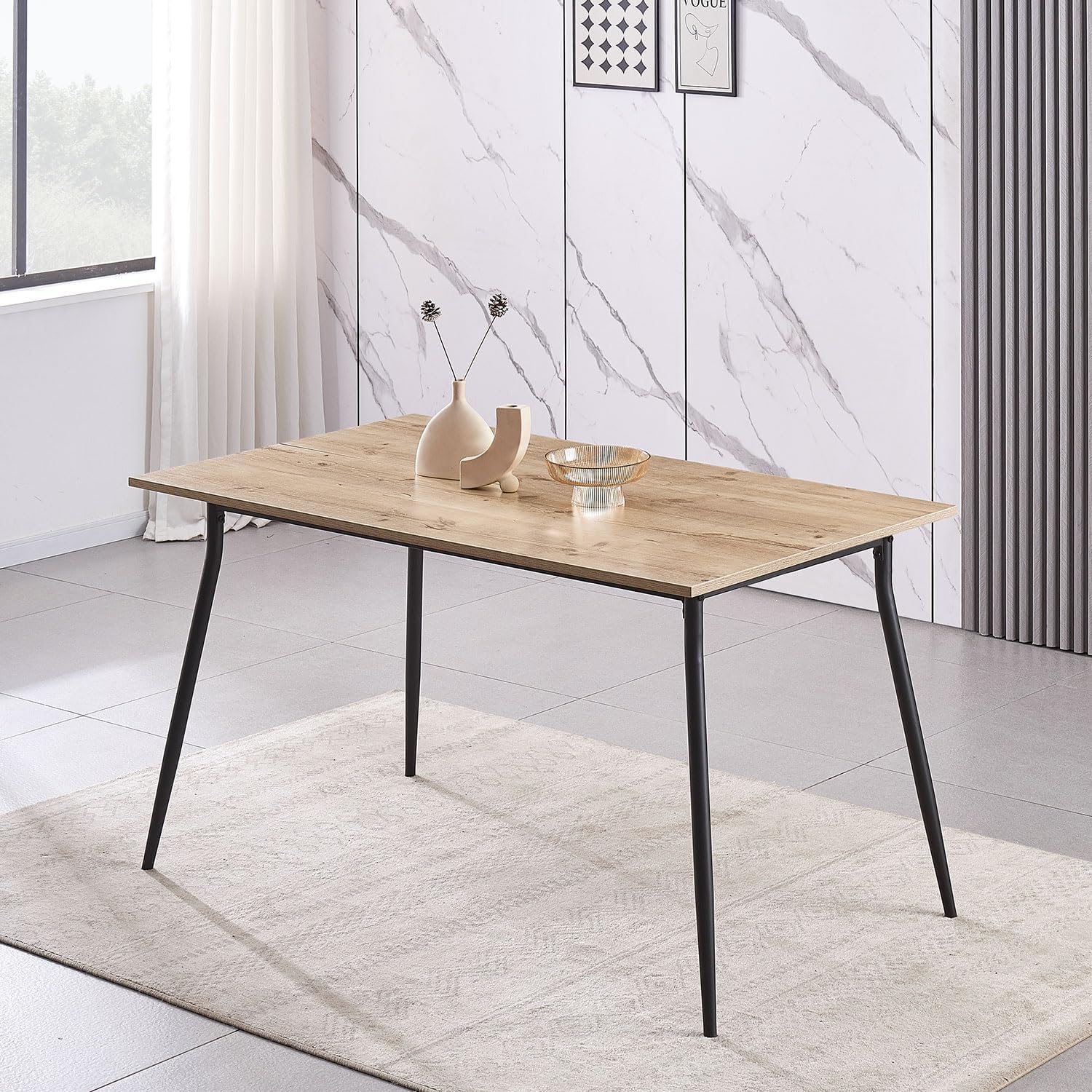 ByLIVING Esstisch NORI 120x80 Cm - Moderner Küchentisch In Eichenoptik