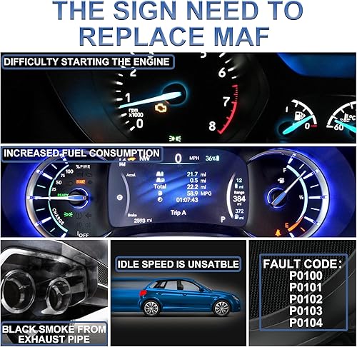 Miniatura 5 de MOSTPLUS Sensor de flujo de aire masivo MAF 22250-65010 compatible con Toyota 4Runner Pickup V6 3.0L 1988-1995