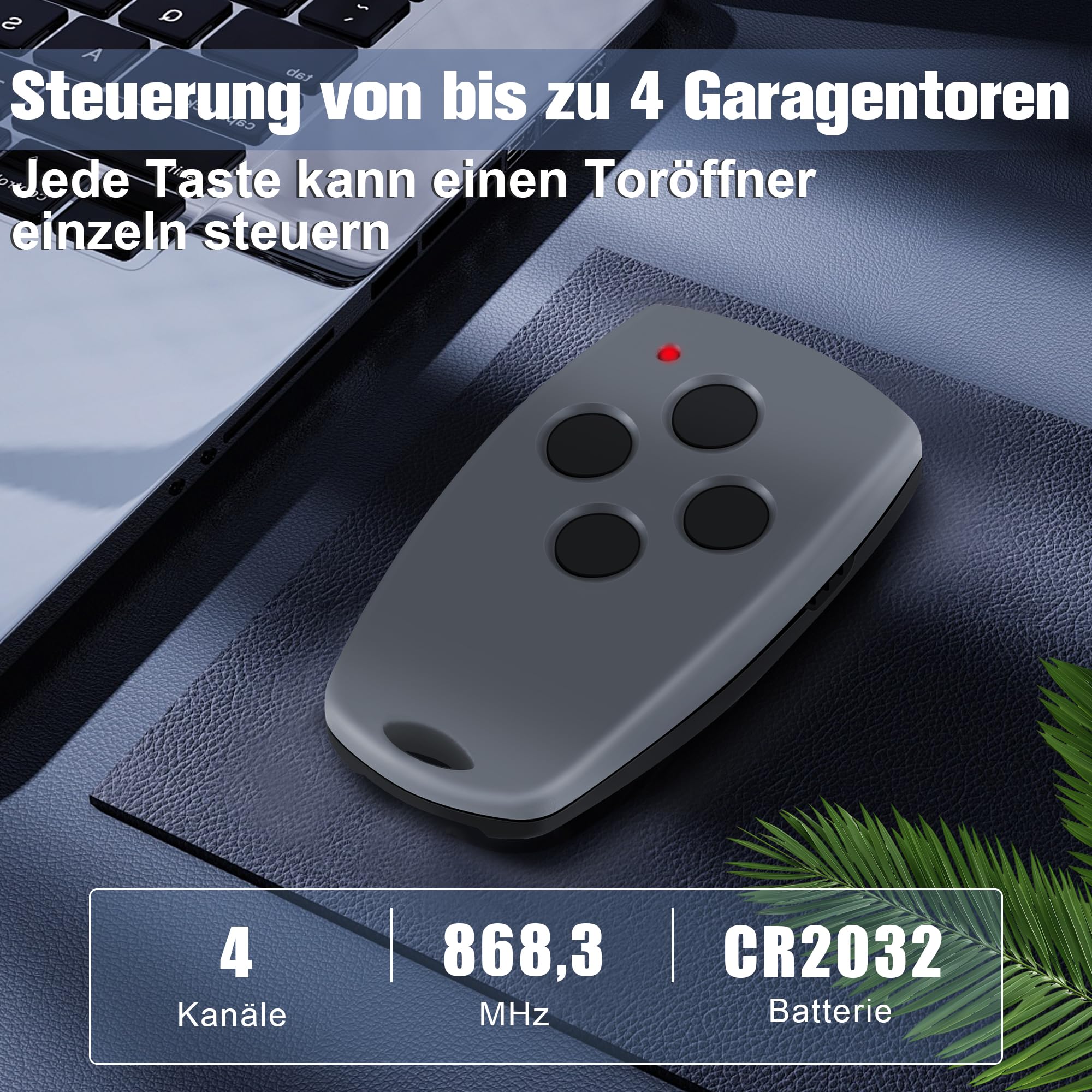 pepape 2 Stück Garagentor Handsender für Marantec D304-868, D302-868, D384-868, D321-868, D323-868, Kompatibel mit Marantec Digital 868.3MHz Fernbedienung