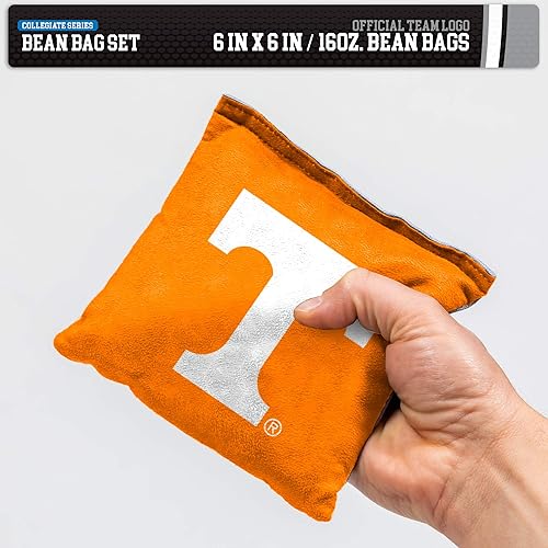 Miniatura 11 de Wild Sports - Puf de doble cara NCAA College de 8 unidades, bolsas de lanzamiento prémium para juego de cornhole, ideal para portones traseros