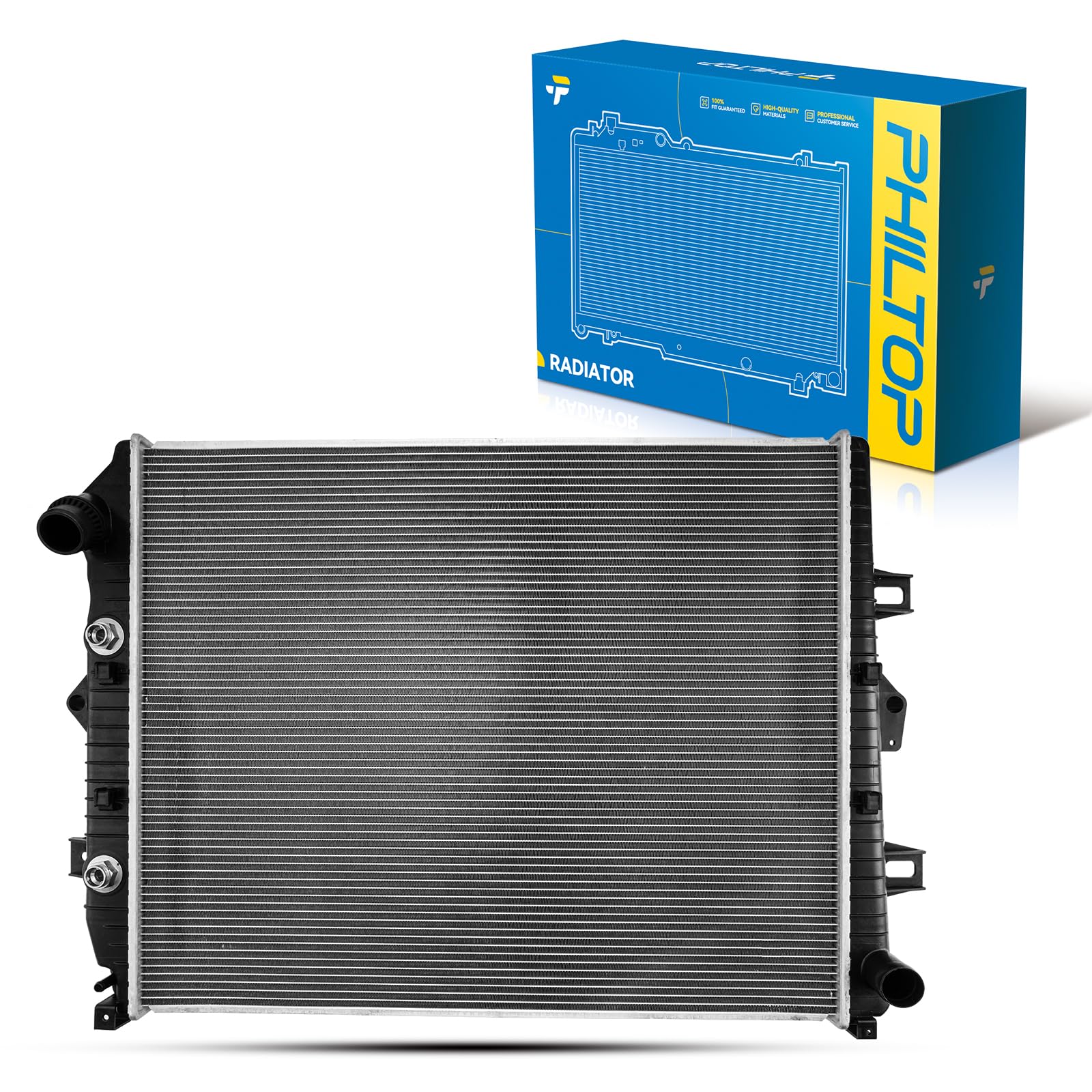 PHILTOP Radiators Car for 2011-2016 Silverado 2500 HD 6.6T, 2011-2016 Sierra 2500 HD 6.6T, 2011-2016 Silverado 3500 HD 6.6T, 2011-2016 Sierra 3500 HD 6.6T CU13244