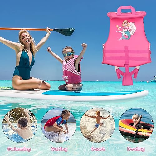 Miniatura 4 de Chriffer Kids Swim Vest for 20-70 Pounds Boys and Girls, Easy OnOff Zipper, Swimming Jackets for 2, 3, 4, 5, 6, 7, 8 Years OldBeach Pool Water Park