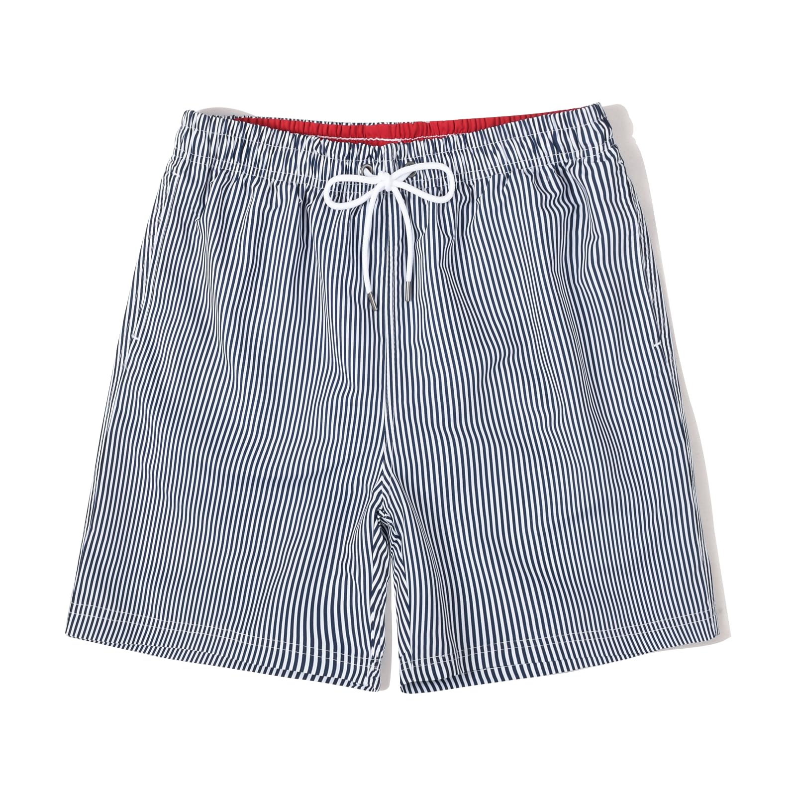 SUNDAY ROSE 3 Pack Mens Swim Trunks with Mesh Lining Quick Dry Swim Shorts Bathing Suit for Men Red/Navy Blue/Sky Blue Size M