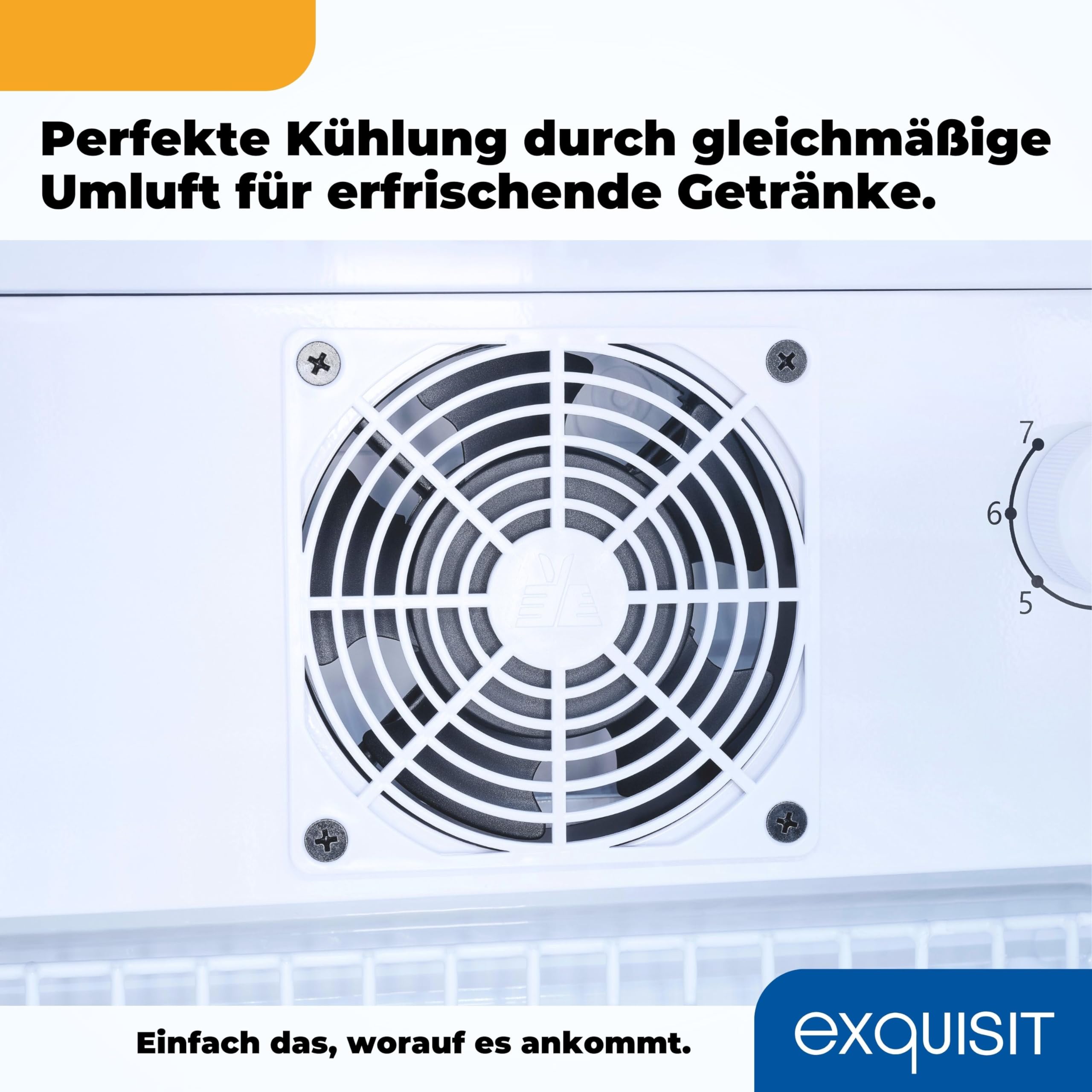 Exquisit Glastürkühlschrank GKS120-GT-160C weiss 118 L Türschloss Standgerät