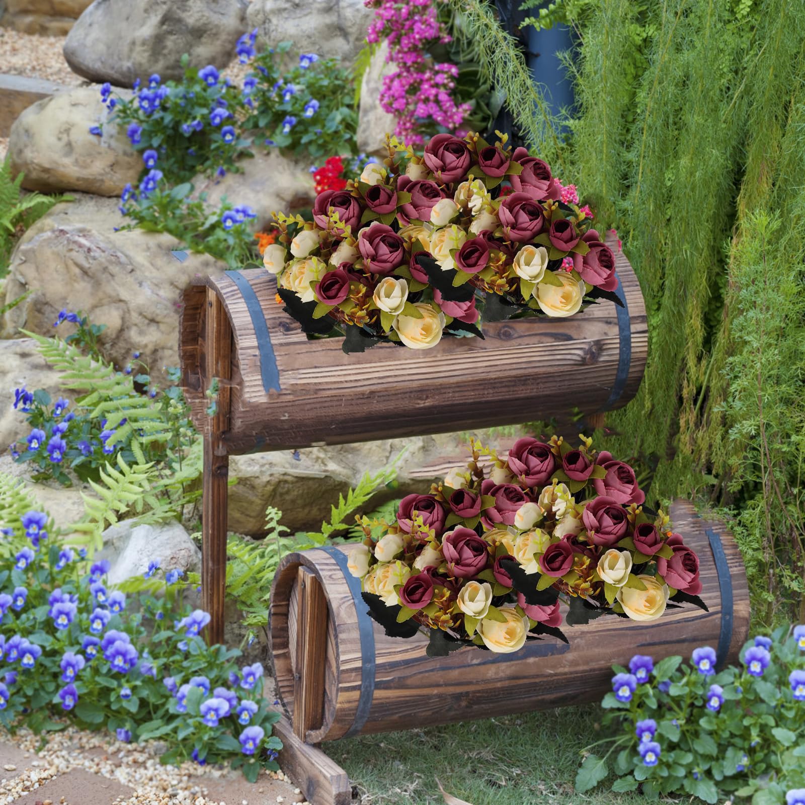 astylishome Fake Flowers for Outside Artificial Flower Autumn False Blooms for DIY Living Room Home Deco Garden Wedding Decoration Craft Accessories Mixed Colours 0311 - Image 4