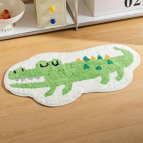 Miniatura 9 de Alfombra de baño con forma de animal de cartón, no sorbe, absorbente, divertida decoración, alfombra de baño para baño, bañera, cocina (perro, 14 x