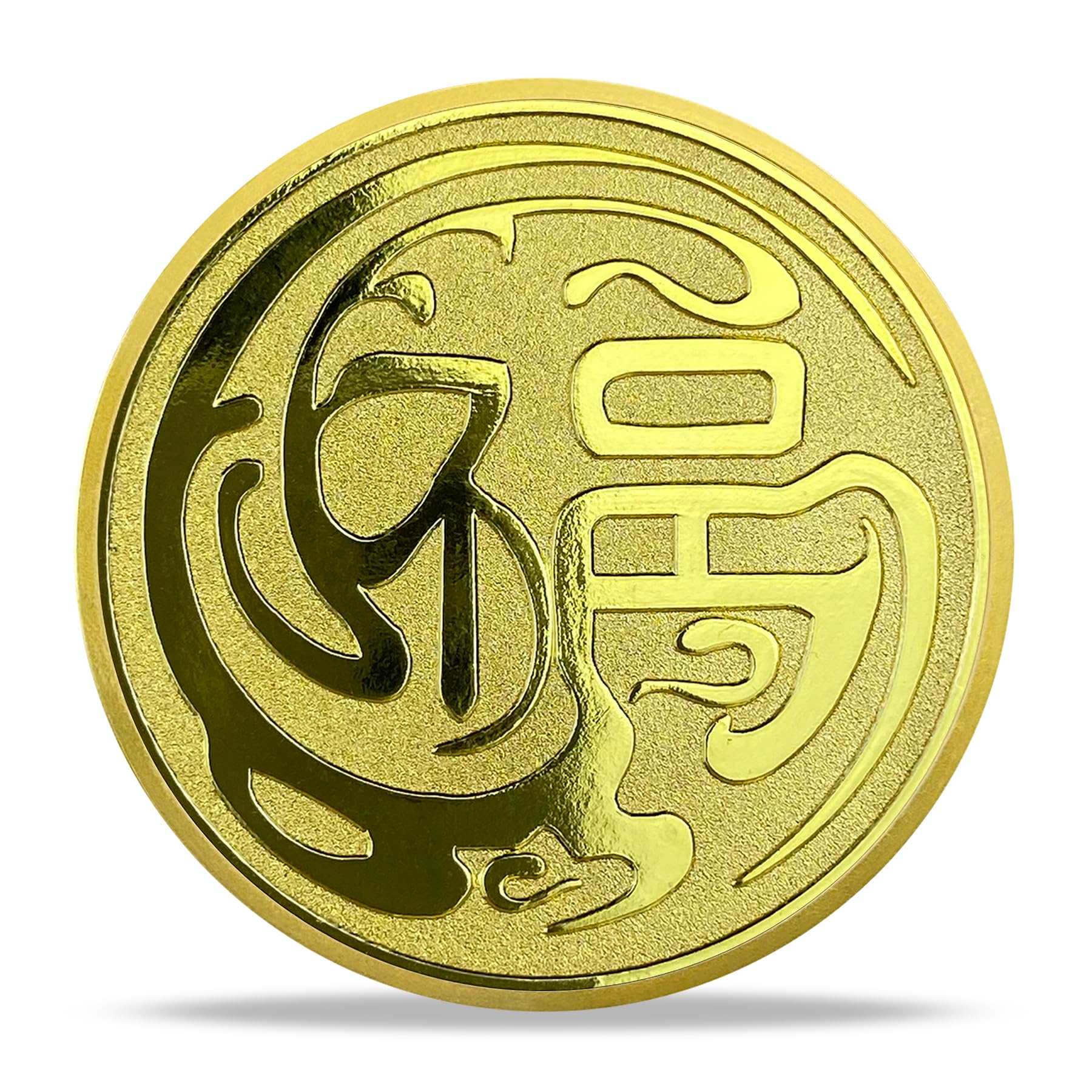 Fancy Carp Challenge Coin - Chinese Koi Lucky Gold Plated Souvenir Gift