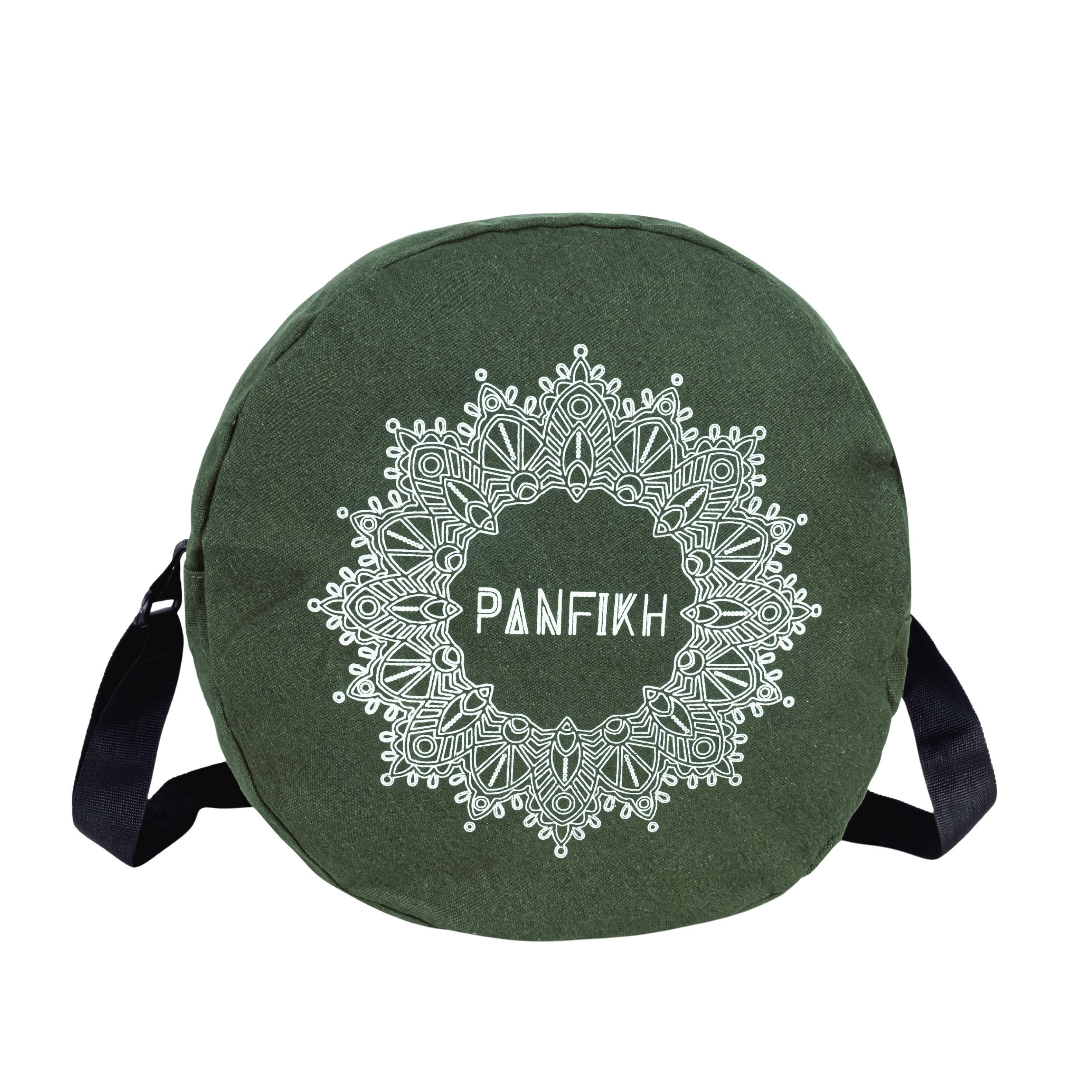 Yoga Wheel Carry Bag with Zipper Closure Durable & Lightweight Storage Bag with Adjustable Strap (Oilve)