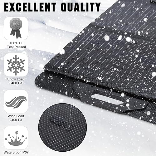 Miniatura 6 de Panel solar portátil de 100 vatios, paneles solares plegables de 18 voltios para centrales eléctricas, celdas monocristalinas de alta eficiencia,