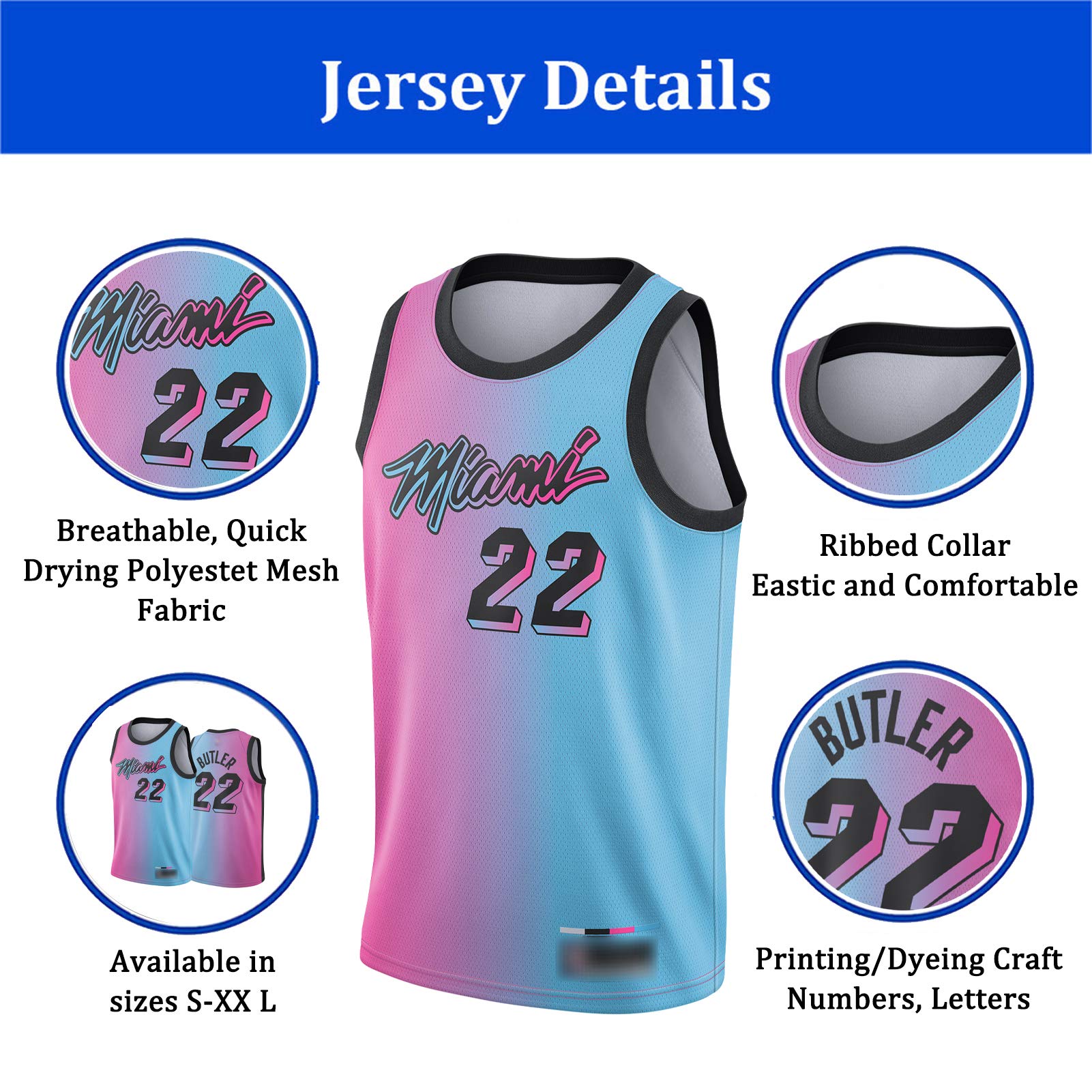jimmy butler pink and blue jersey