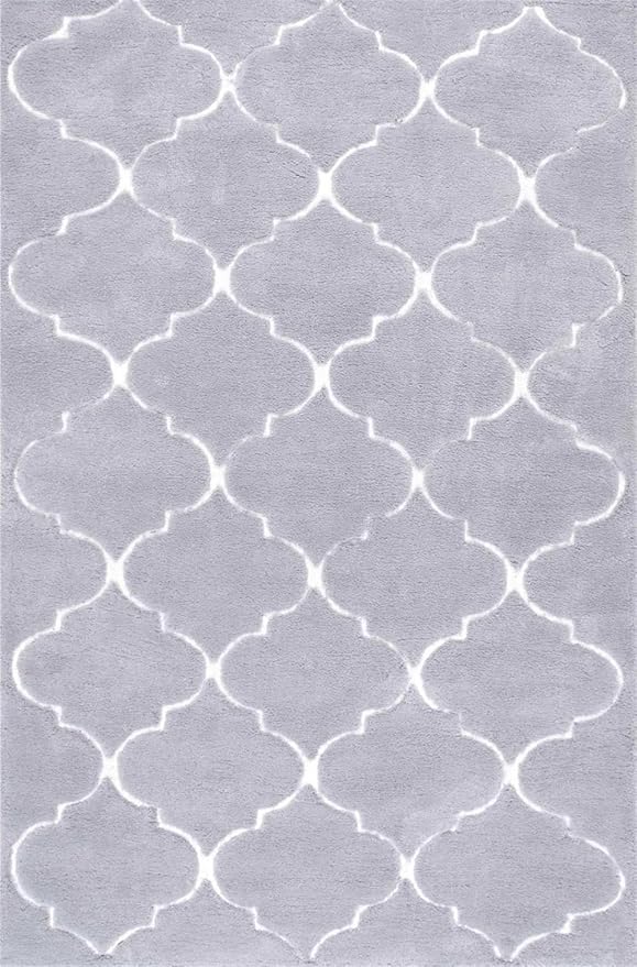 nuLOOM Contemporary Rectangle Area Rug 4'x6' Grey Kathline
