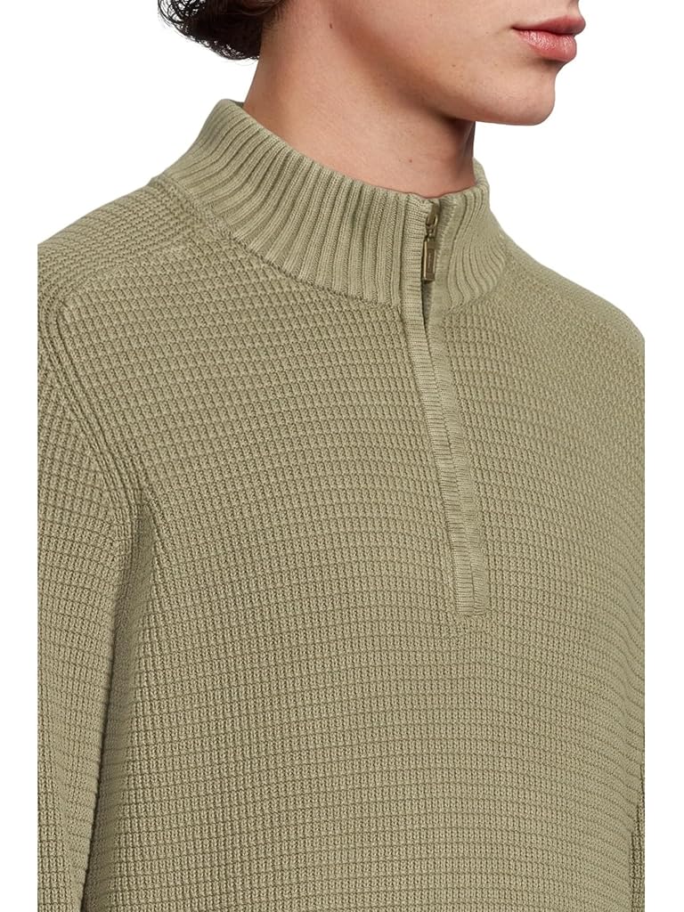 Black L.L.Bean Textured Washed Cotton Sweaters 1/4 zip