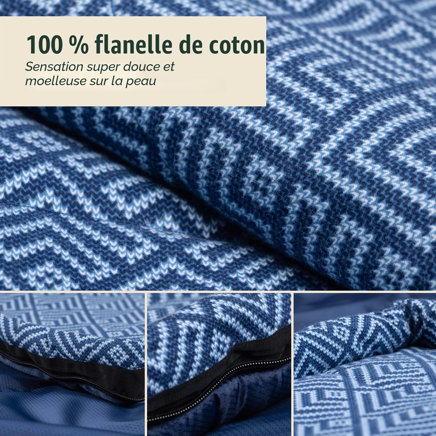 Skandika Sac de Couchage rectangulaire Iceland Double | Sac de Couchage Adulte 2 Places, 3 Saisons, avec/sans Flanelle, utilisable comme Sac de Couchage Individuel