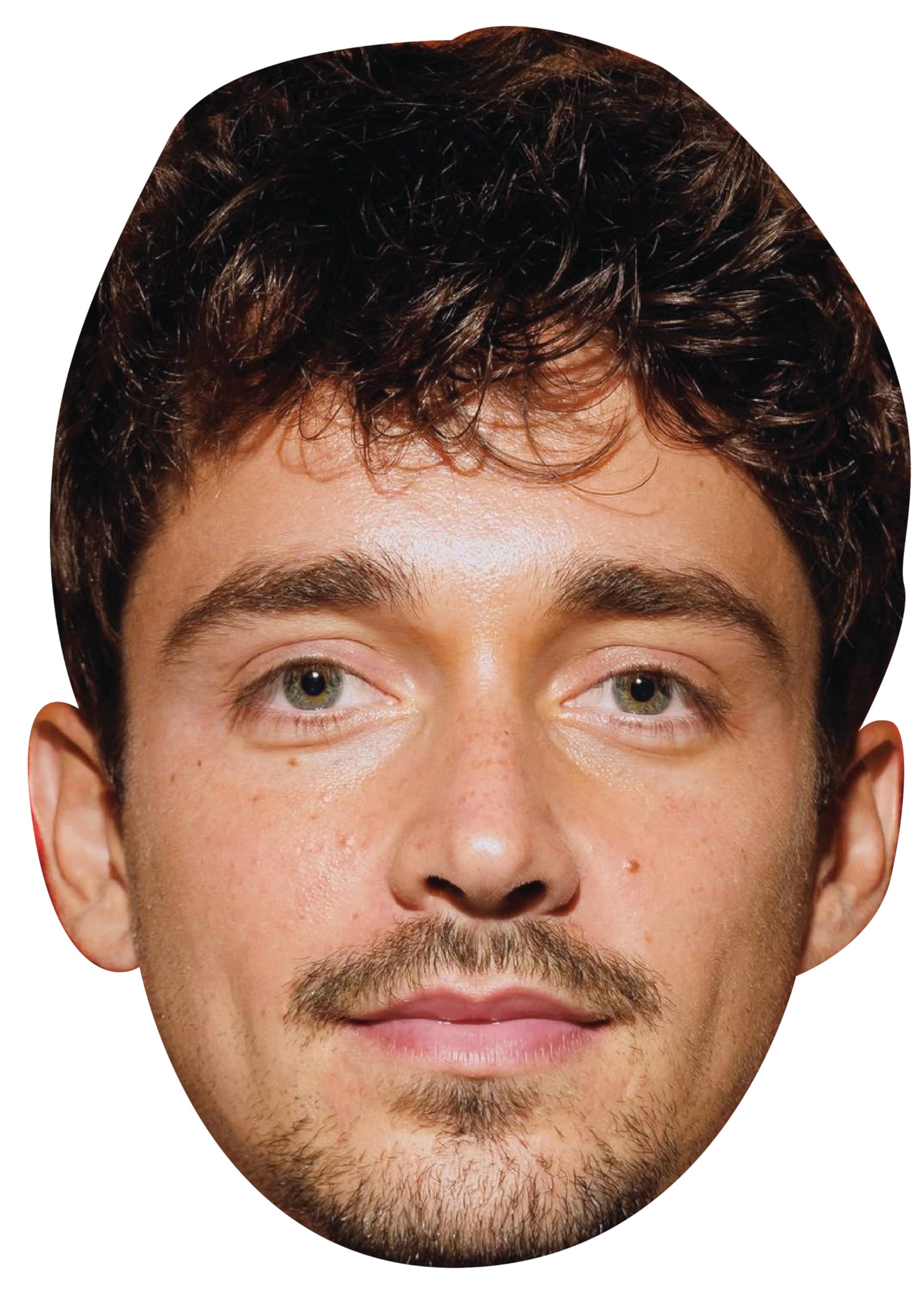 FoxyPrinting Charles Leclerc 2025 – F1 Motorsport Celebrity Face Mask – Formula 1 Racing Driver Funny Mask for Stag Do, Hen Night, Fancy Dress & Costume Parties – Adult Mask for Racing Fans