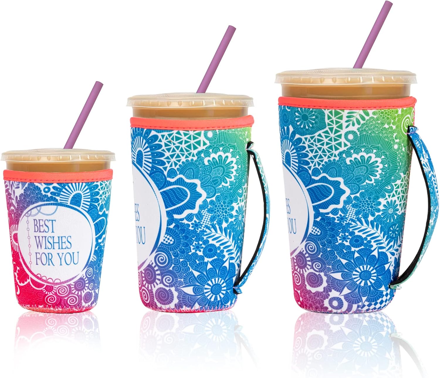Buy FENSING Reusable Iced Coffee Sleeve for Iced Coffee Cups, 3 Pack