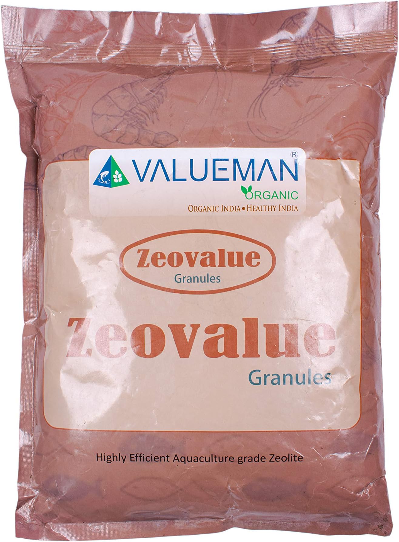 Zeo Value - Highly Efficient Aquaculture Grade Zeolite (Granule) - Grey, 5 Kg Pack - Fish Pond Water Treatment, Ammonia Reduction, Water Quality Improvement
