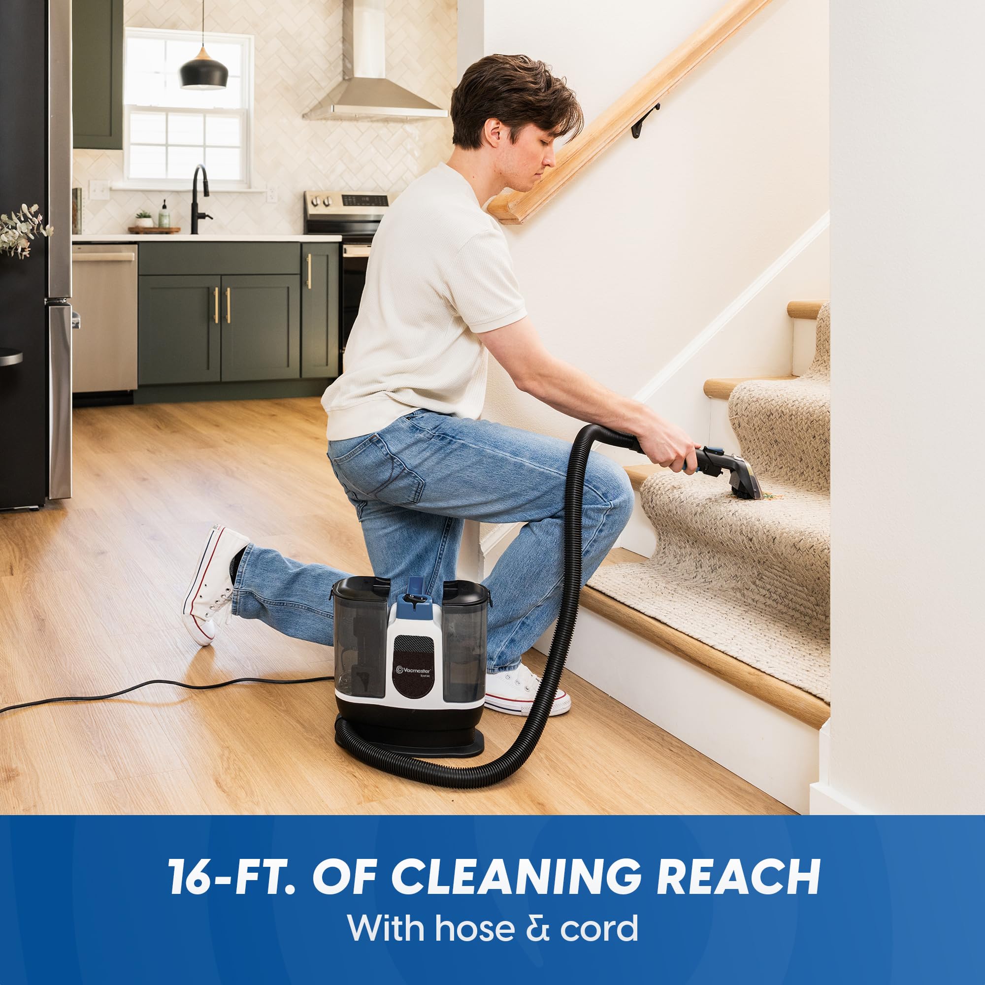 Vacmaster Carpet and Upholstery Cleaner Machine 500W | Spotlet pulisce come lavatessuti portatile teppeti divani e interni auto in profondità grazie alla sua potente aspirazione