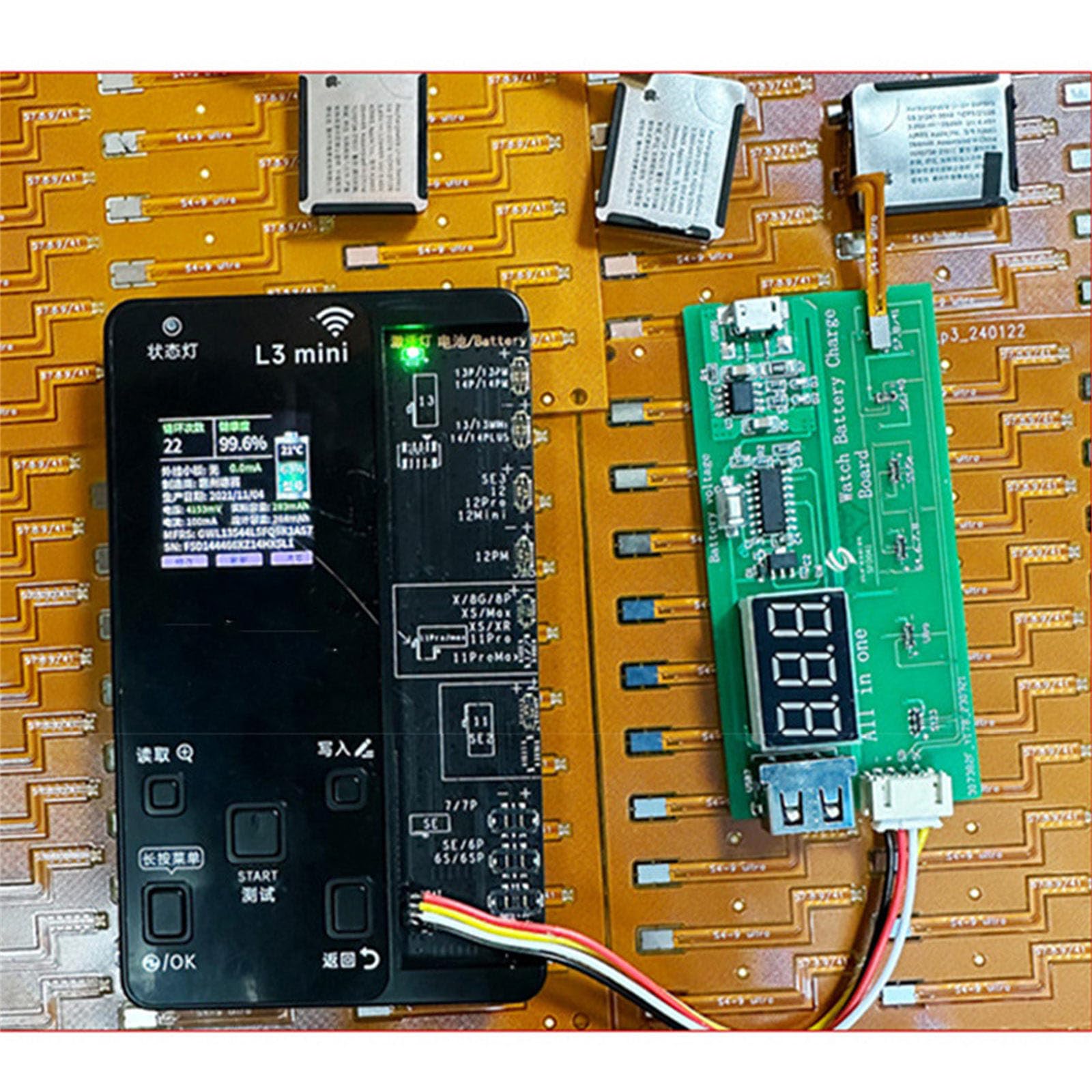 Strumento attivazione della batteria dello smartwatch Dispositivo riparazione a ricarica rapida per Watch S9 Revivals Imposta lo strumento ricarica della batteria