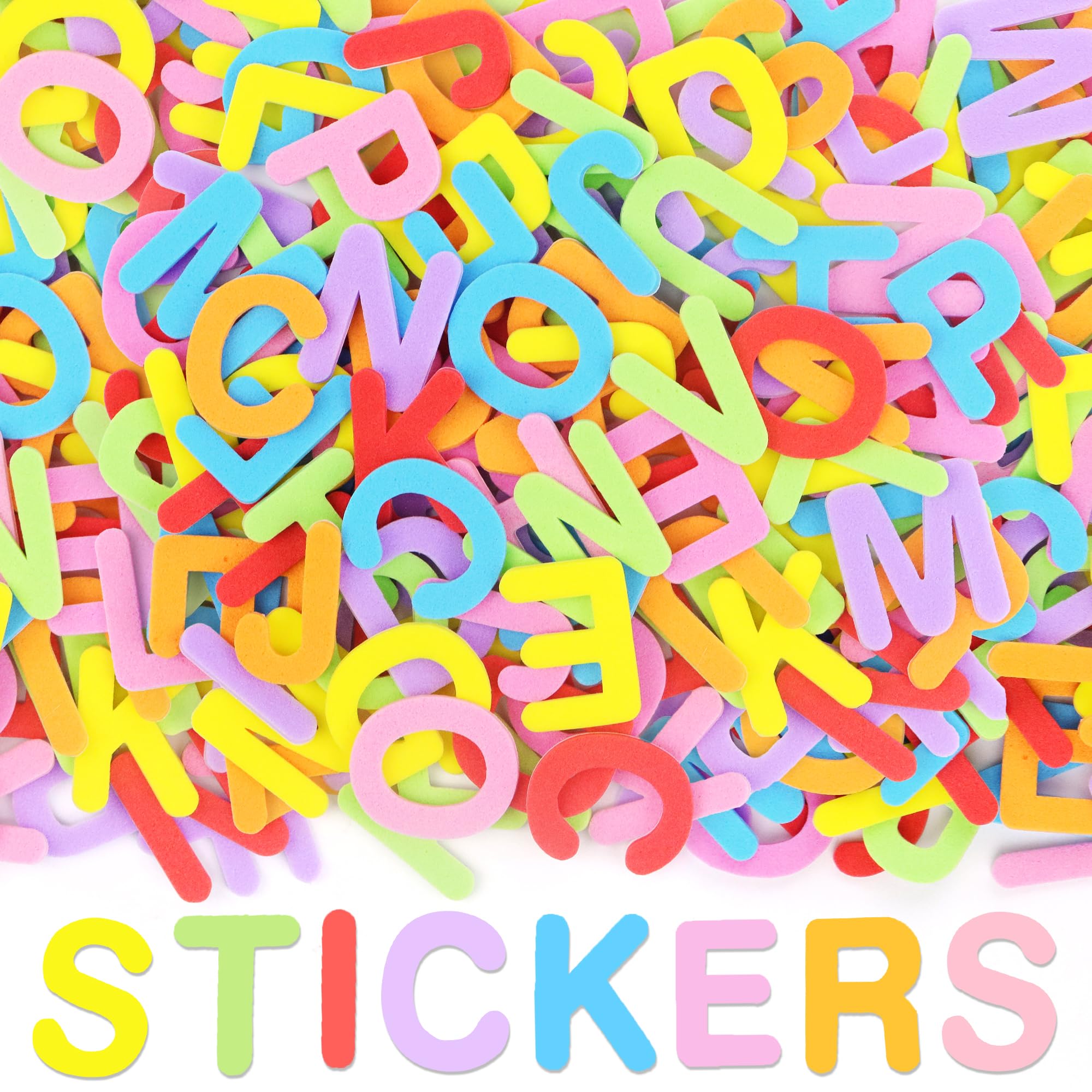 656PCS Foam Letter Stickers Alphabet Sticker Foam Sticker,Pastel