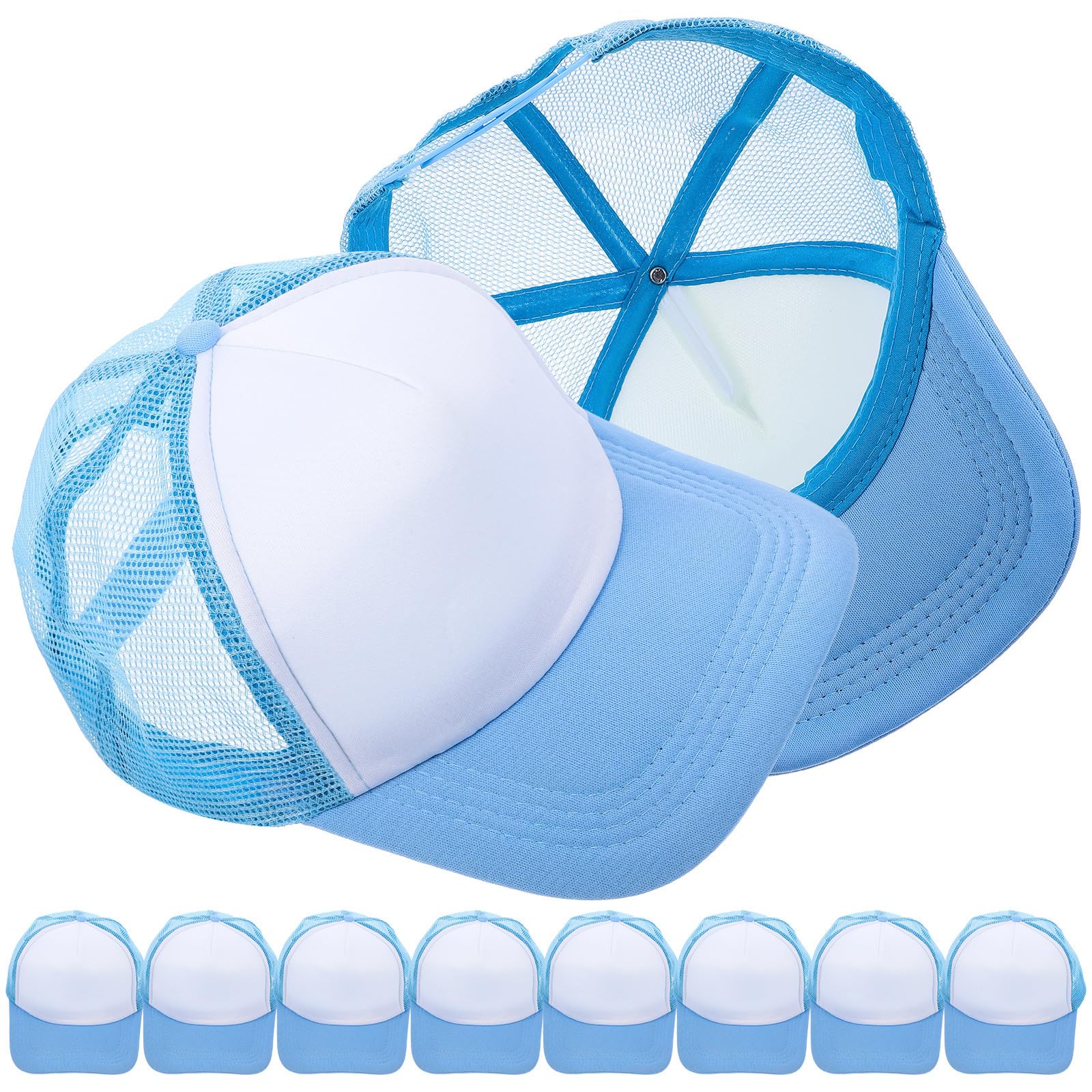 Casquette polyester blanc respirant pour sublimer vos logos sans déformation - 8