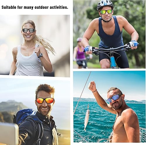 Miniatura 6 de COOLOO Gafas de sol polarizadas para ciclismo y deportes, para hombres y mujeres, con protección UV, para pesca, correr, al aire libre, a la moda