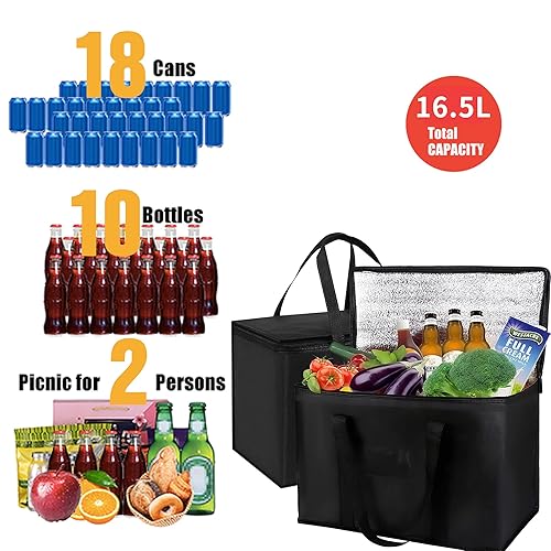 Miniatura 5 de Bolsas aisladas para entrega de alimentos, bolsas aisladas para entrega de pizza de viaje, bolsas aisladas para alimentos fríos y calientes, para