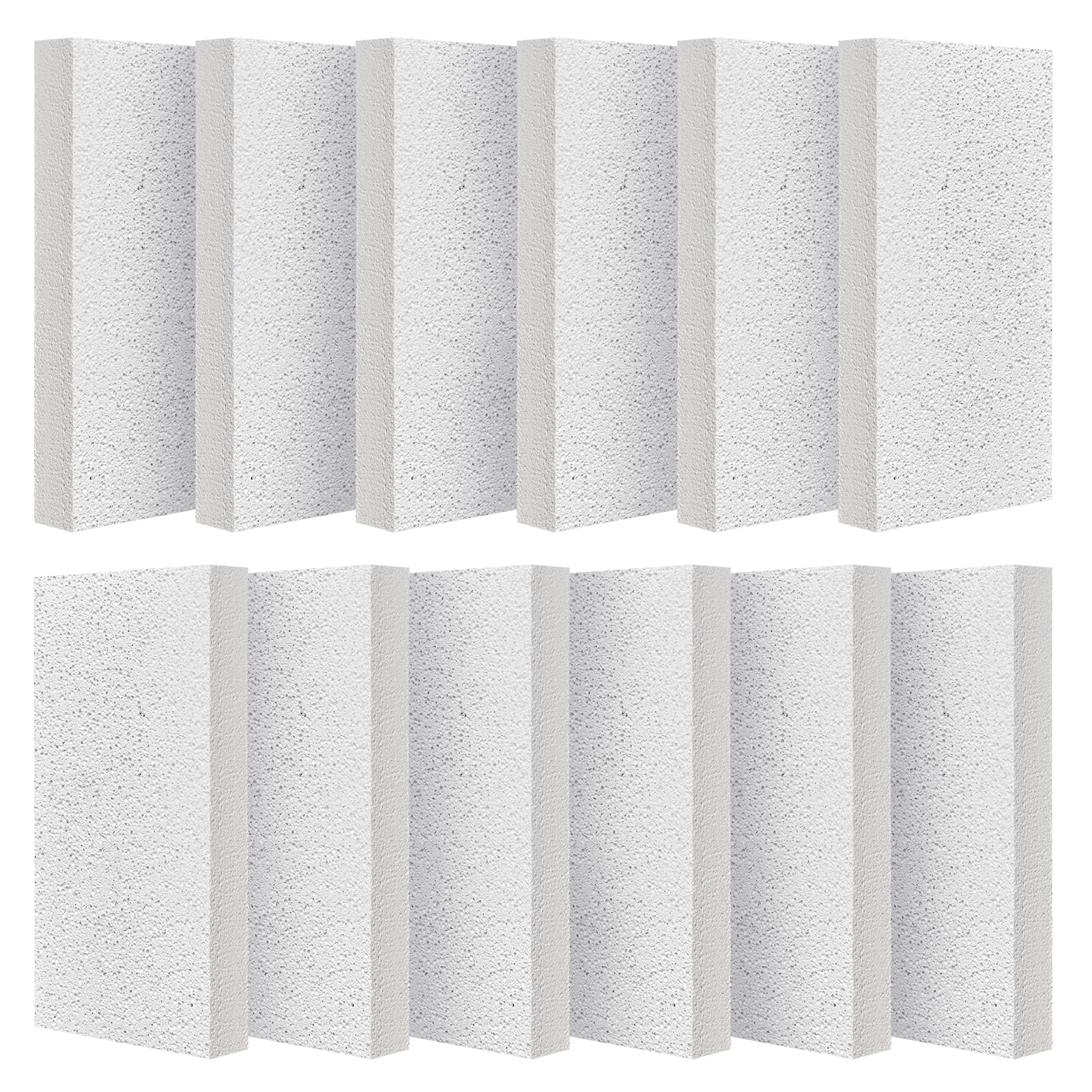 Photo 1 of Fire Bricks, WoodStove Firebricks, 2400F Light Weight High Temperature Insulated Brick Replacement for Wood Stoves,Fireplaces, Kiln and Forging Ovens, Size 9" X 4-1/2" X 1-1/4", 12 Pieces, White Color