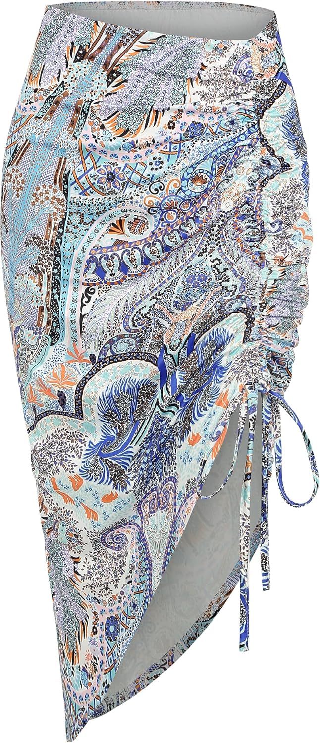 Drawstring-boho Blue
