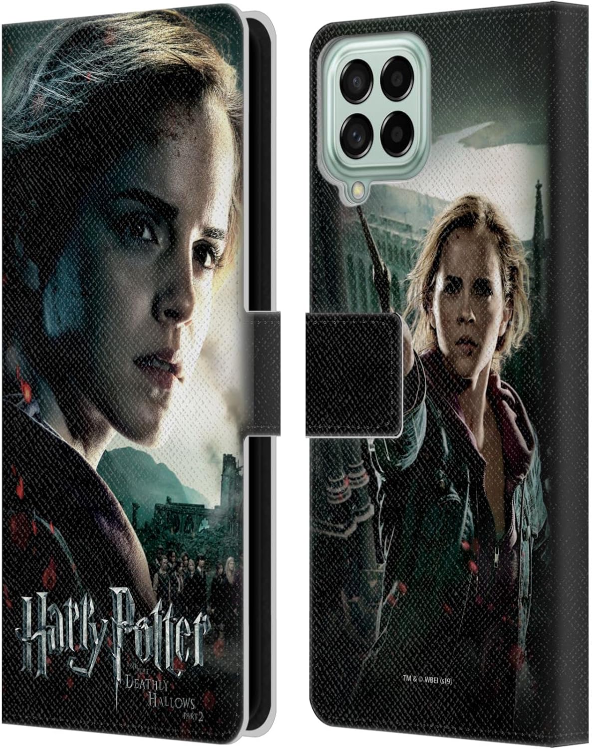 Head Case Designs Officially Licensed Harry Potter Hermione Granger Deathly Hallows VIII Leather Wallet Case Compatible with Samsung Galaxy M33 (2022)