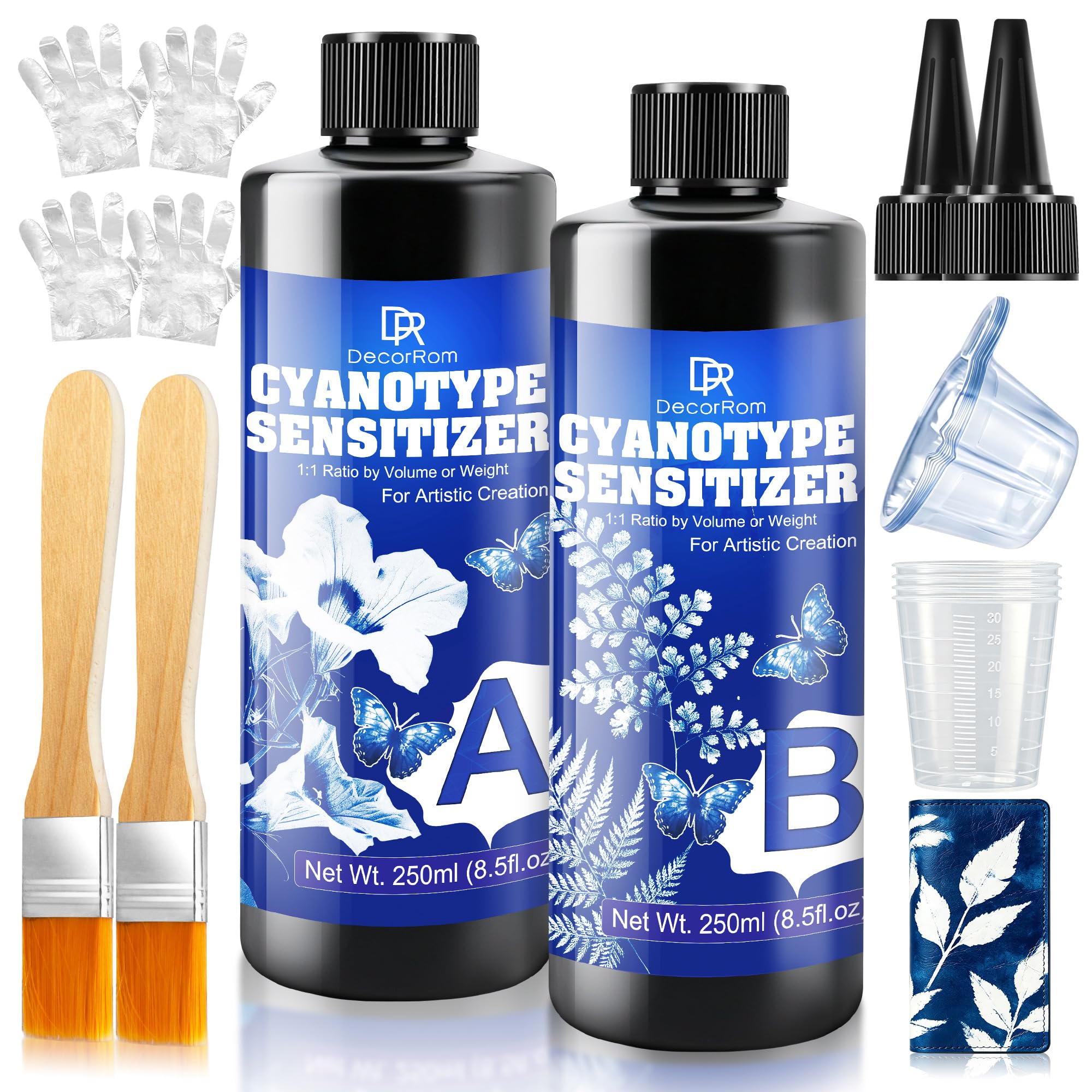 Cyanotype Kit 500ml – 2 Component Cyanotype Solution & Chemicals Sensitizer