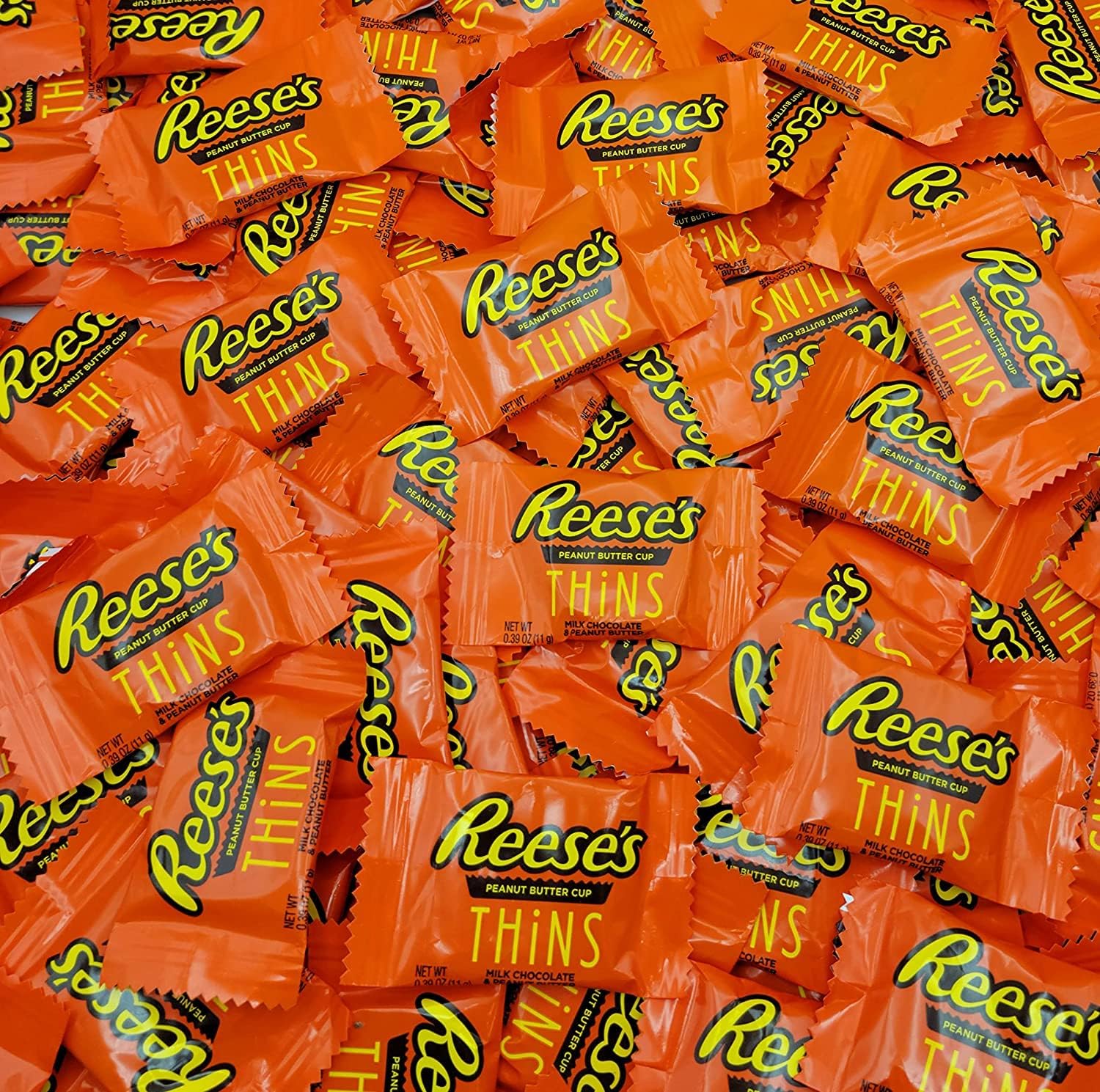 Ree's Peanut Butter Cups Thins Milk Chocolate Candy – Deliciously Proportioned – Individually Wrapped – Bulk Pack - 2 Pound (Pack of 1)