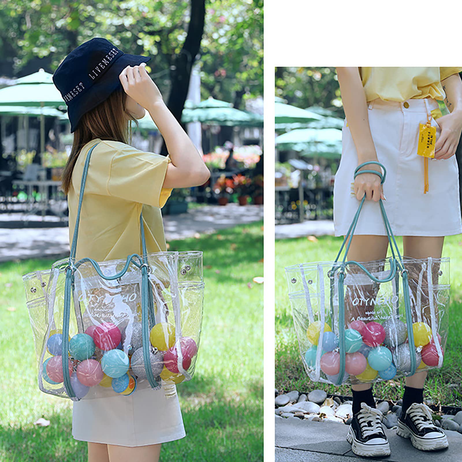 Borsa Trasparente PVC Borsa Trasparente Con Tasche A Zip - Per Stadio
