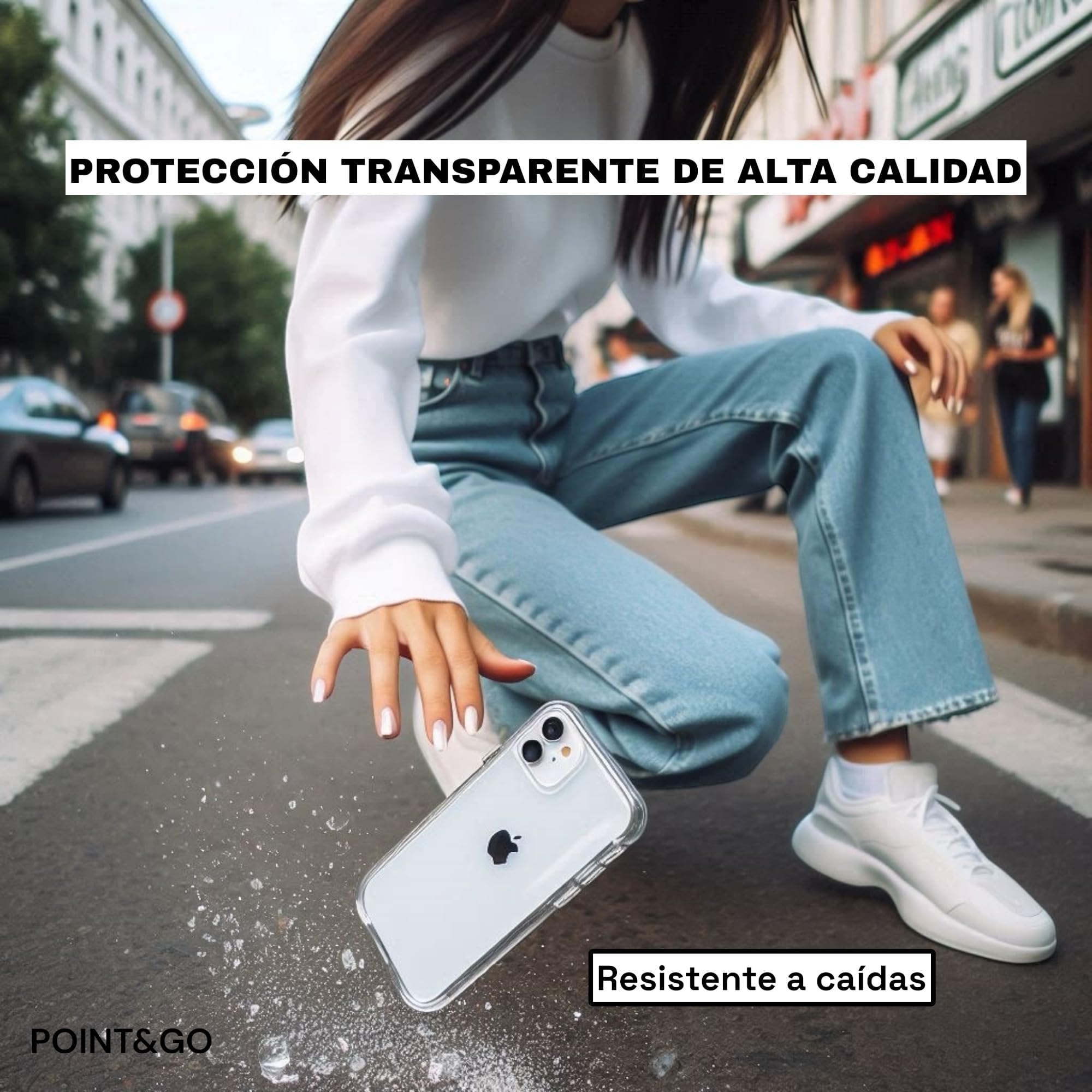 POINT&GO Custodia in silicone per iPhone Colore (Blu chiaro