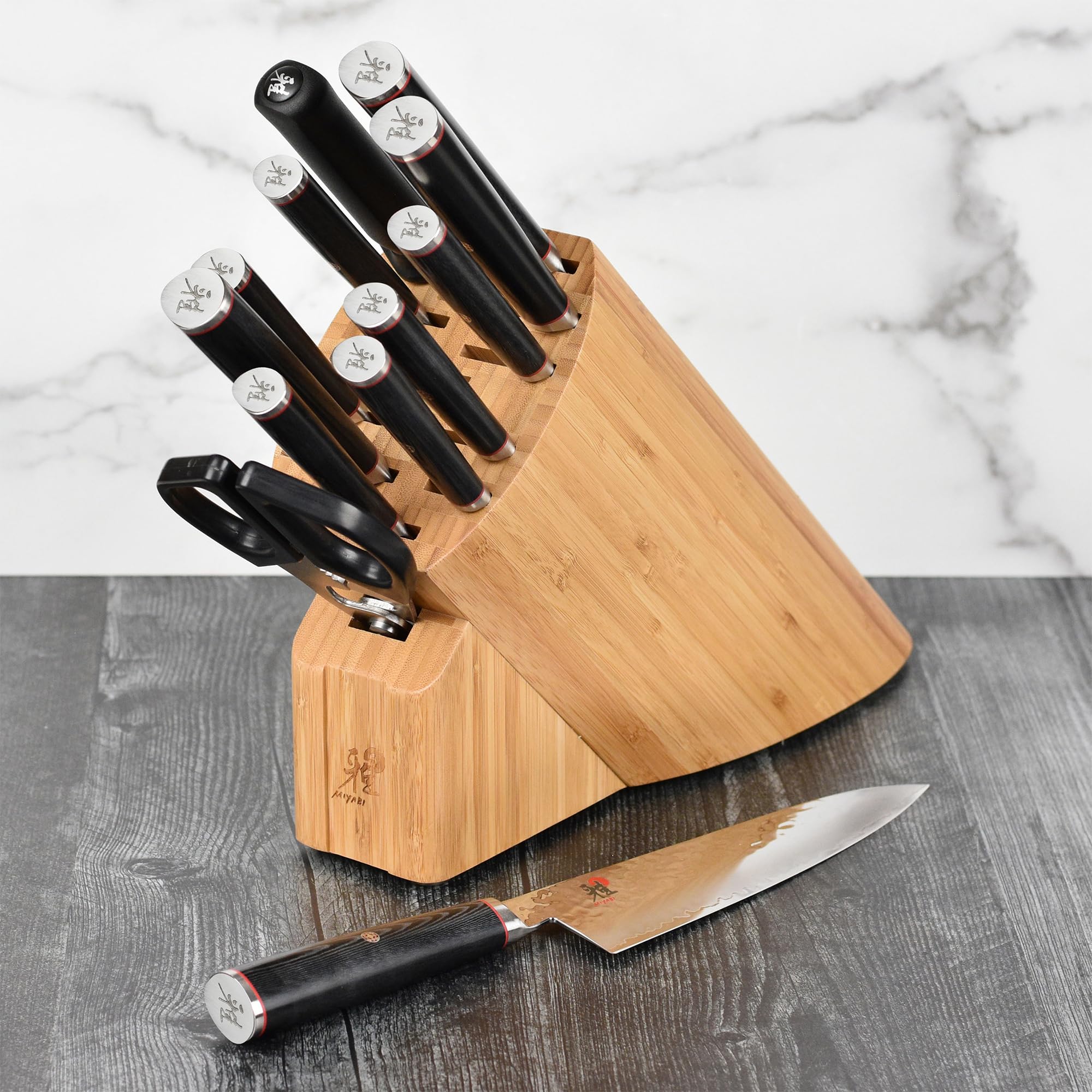 Amazon.com: Miyabi Mizu SG2 13 Piece Knife Block Set: Home & Kitchen